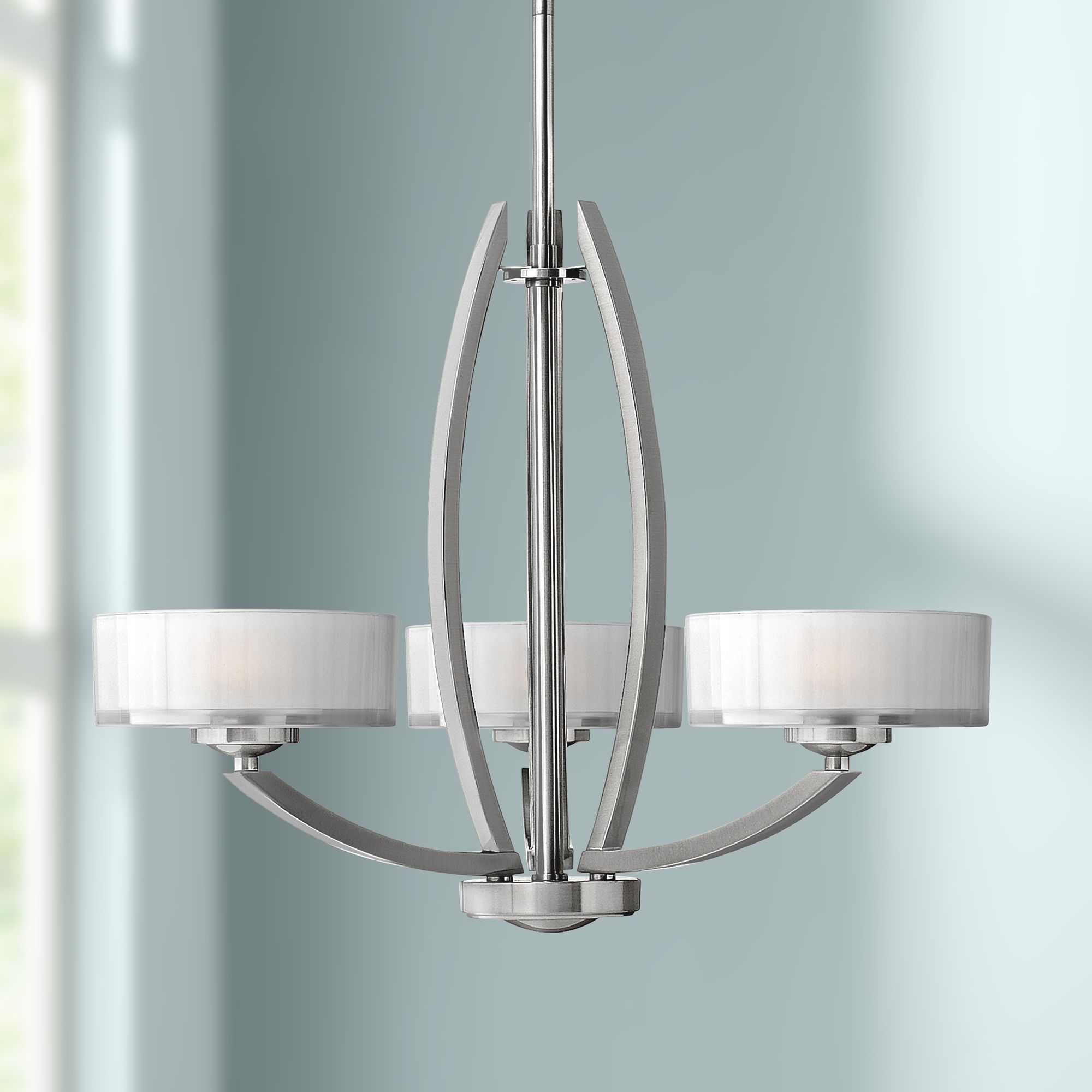 Hinkley Meridian Collection 24" Wide Nickel Pendant Light