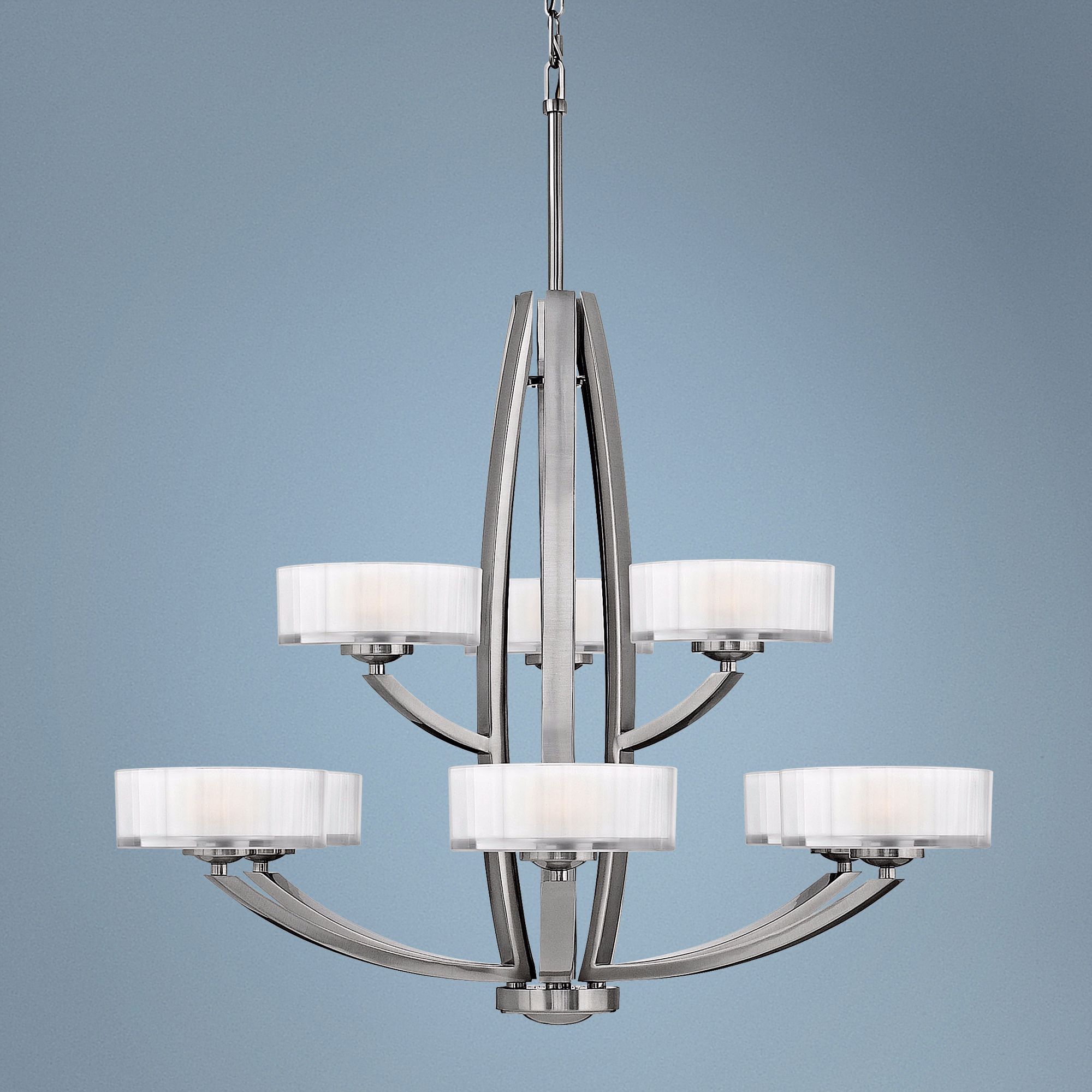 Hinkley Meridian Collection 34" Wide Nickel Pendant Light