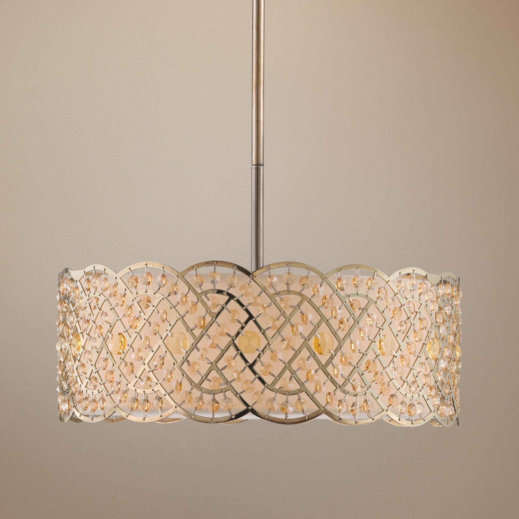 3-Light 18 1/2" Wide Burnished Silver Pendant Light