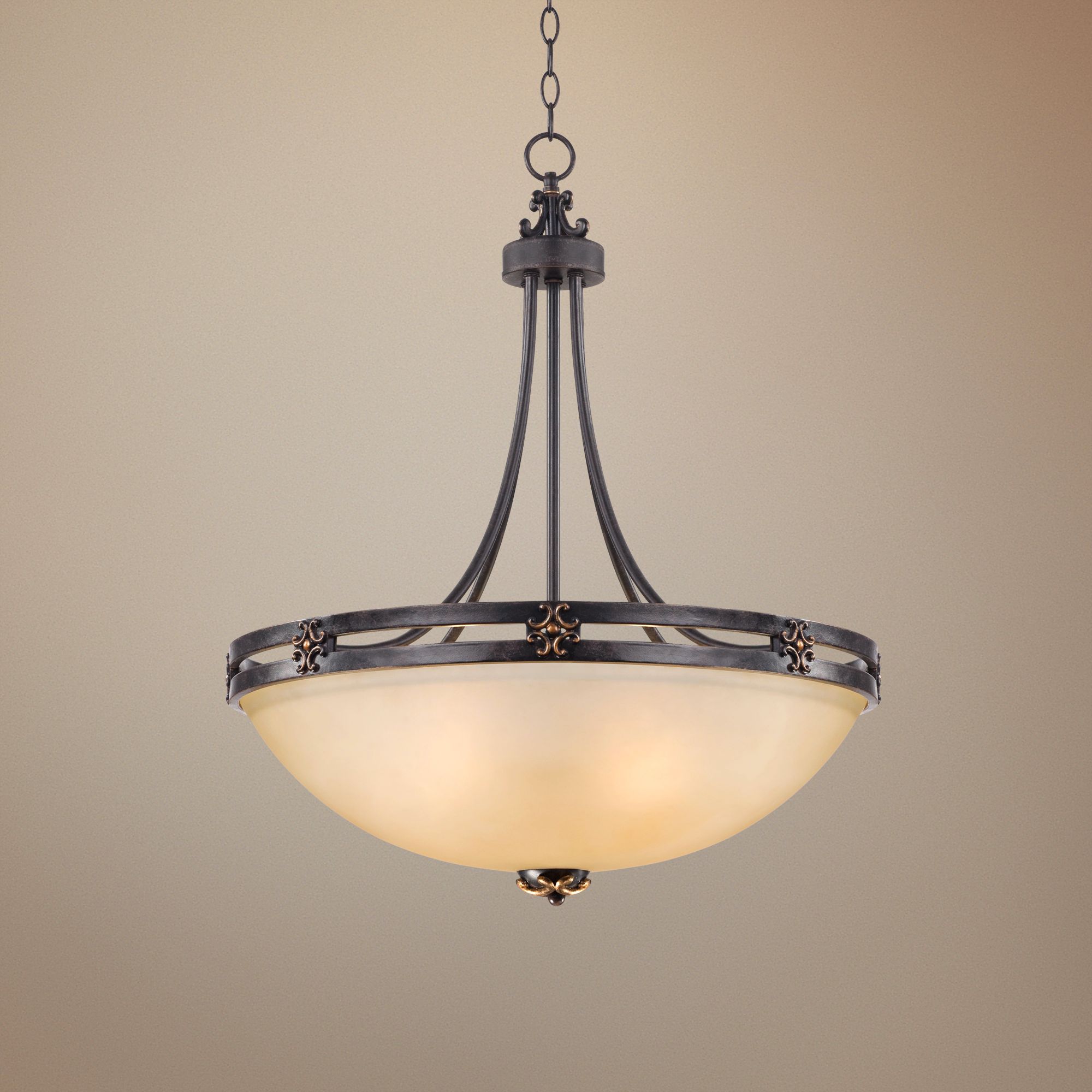 Greene Park 4-Light 24" Wide Bronze Pendant Light