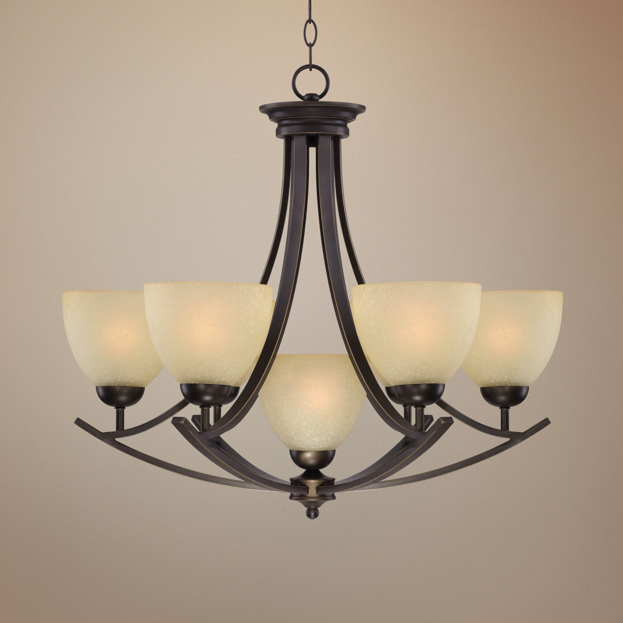 Bronze 28 3/4" Wide 7-Light Chandelier