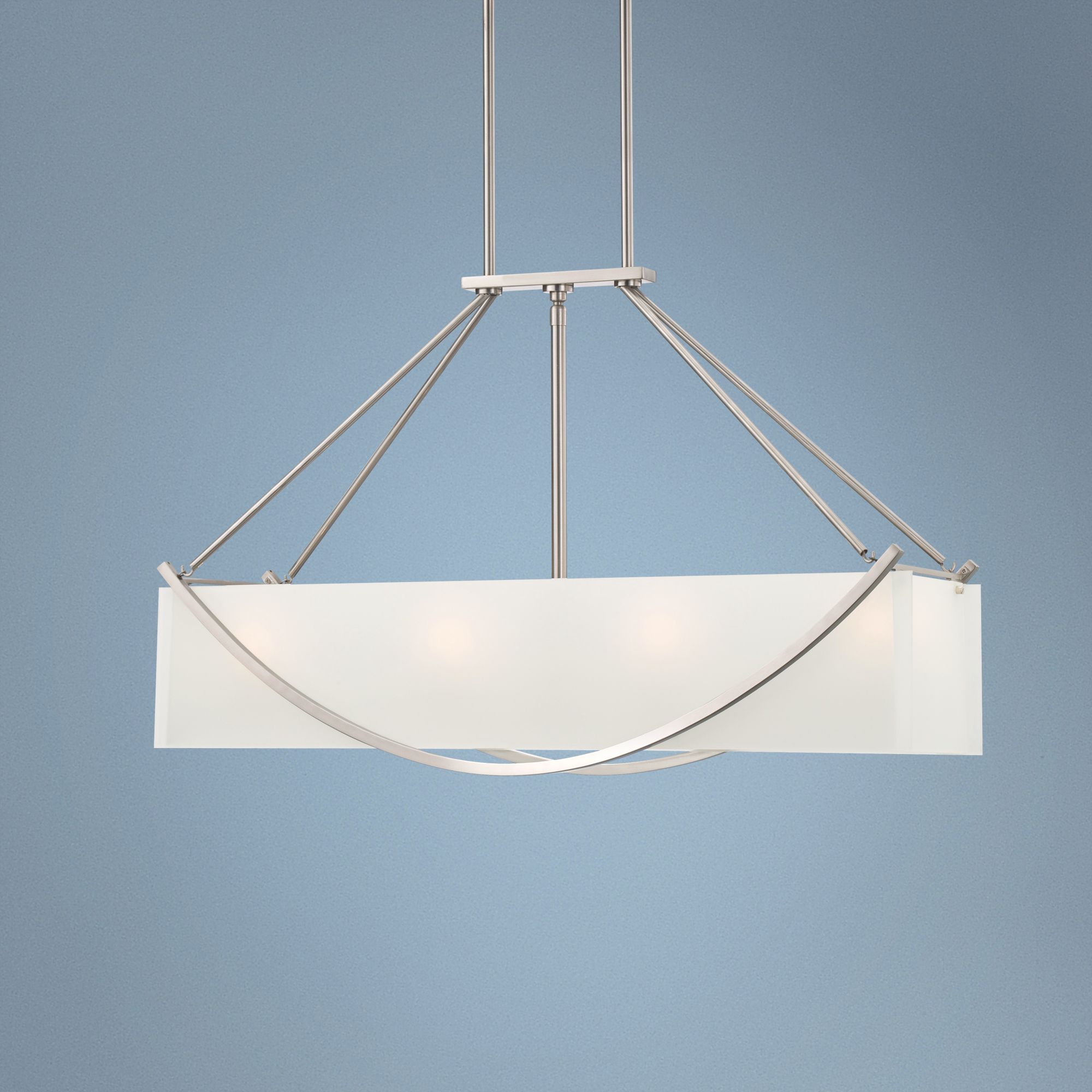 Contempo 32" Wide Satin Nickel Island Chandelier