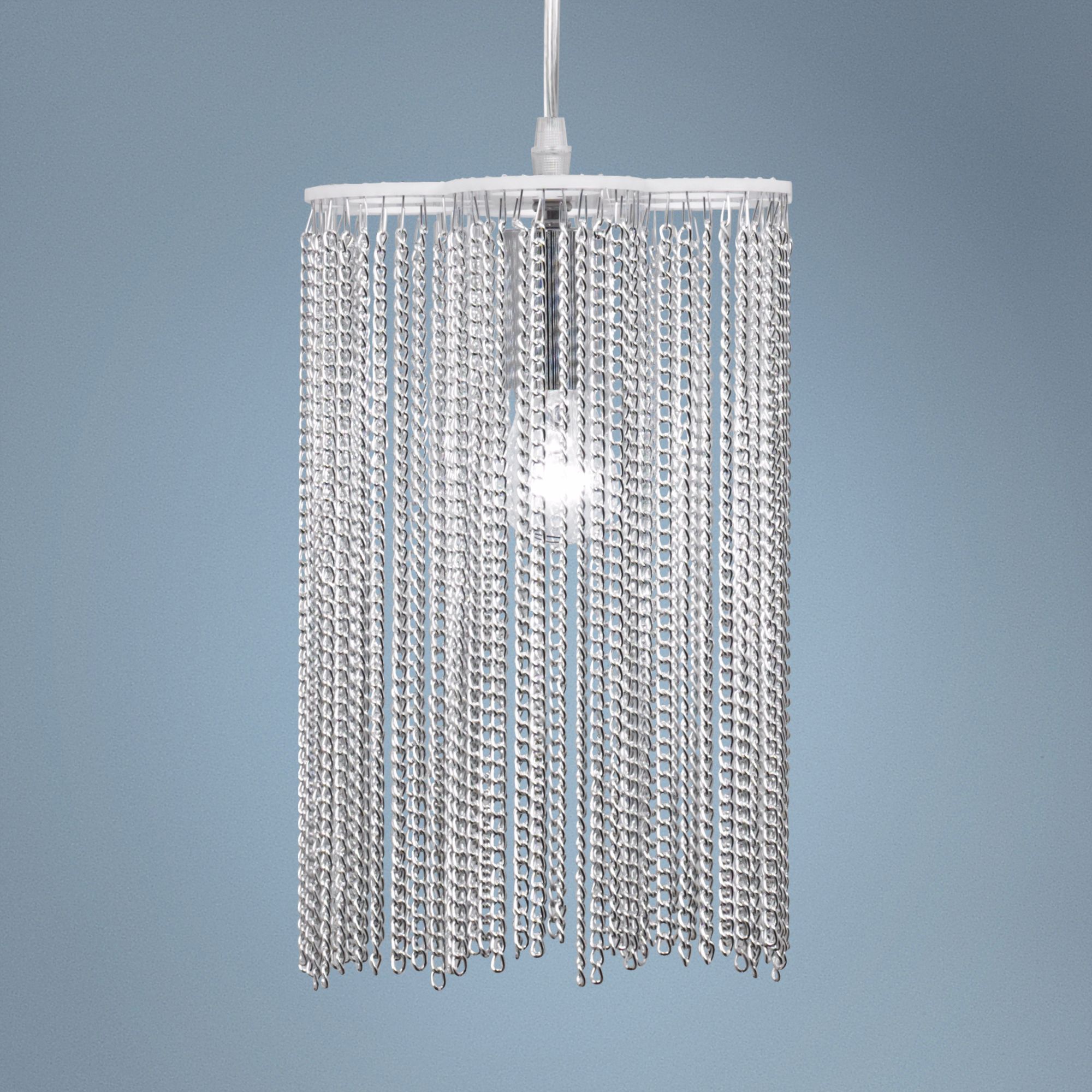 Bellefonte 7 3/4" Wide Silver Chain Mini Pendant Light