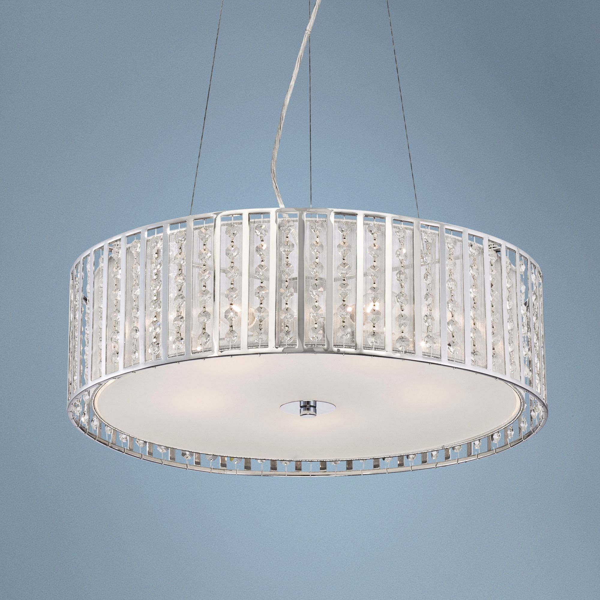 Dazzle 5-Light 20" Wide Crystal Drum Pendant Light