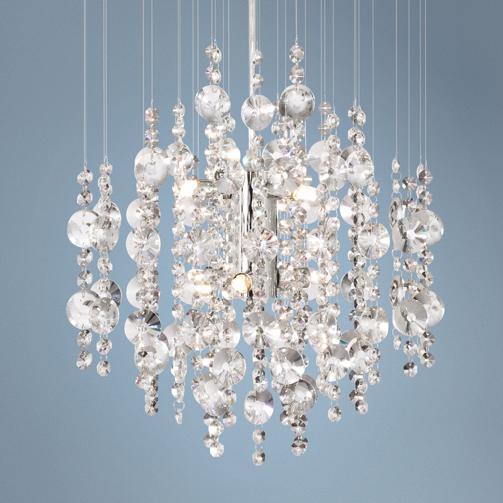 Venris 16" Wide Crystal Pendant Chandelier