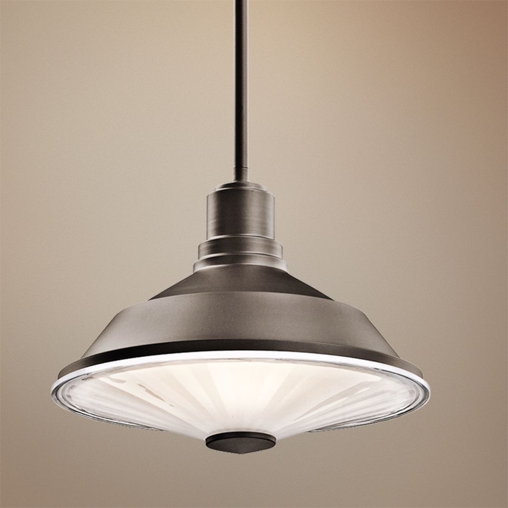 Kichler Point Judith 12" Wide Bronze Outdoor Pendant Light