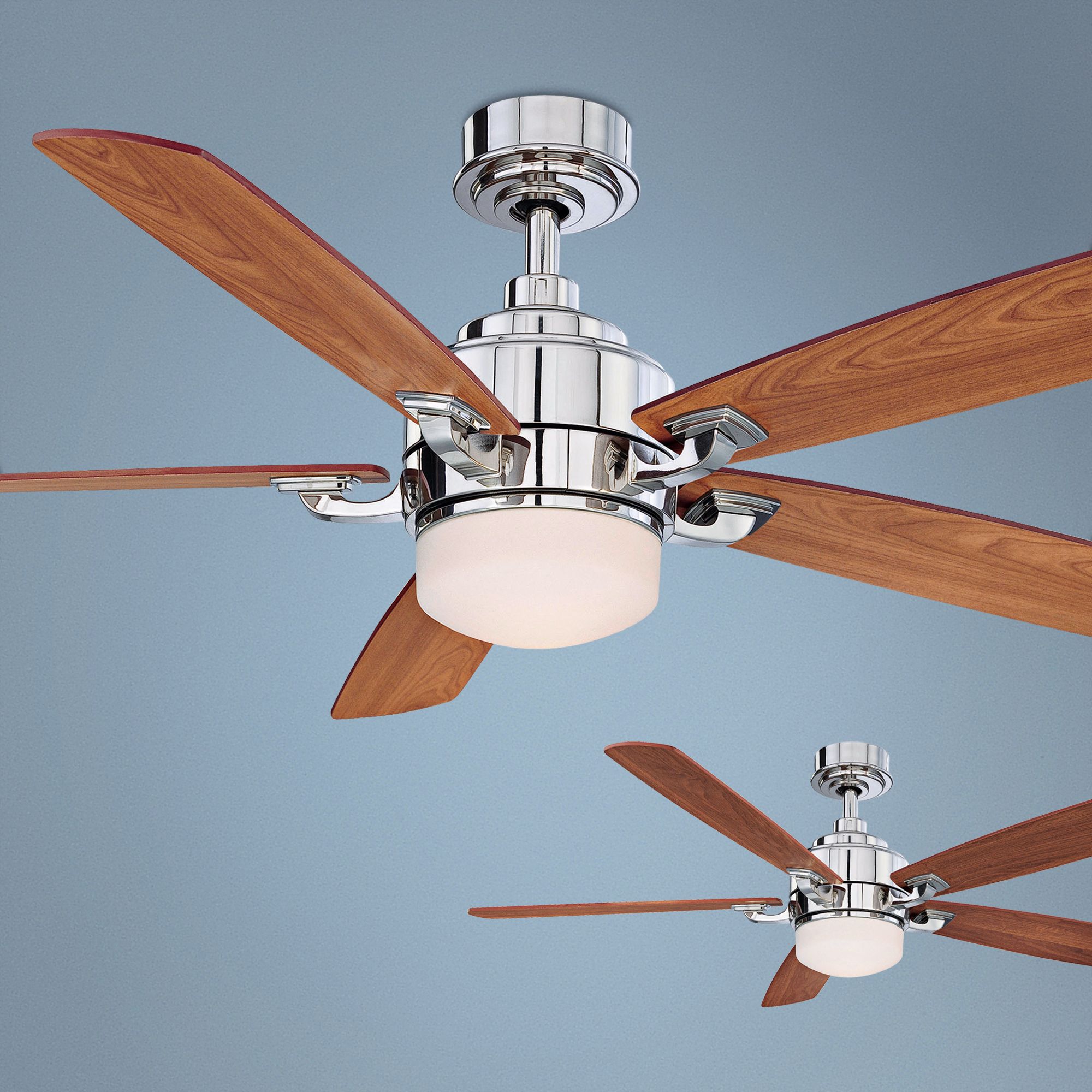 52" Fanimation Benito Polished Nickel Ceiling Fan