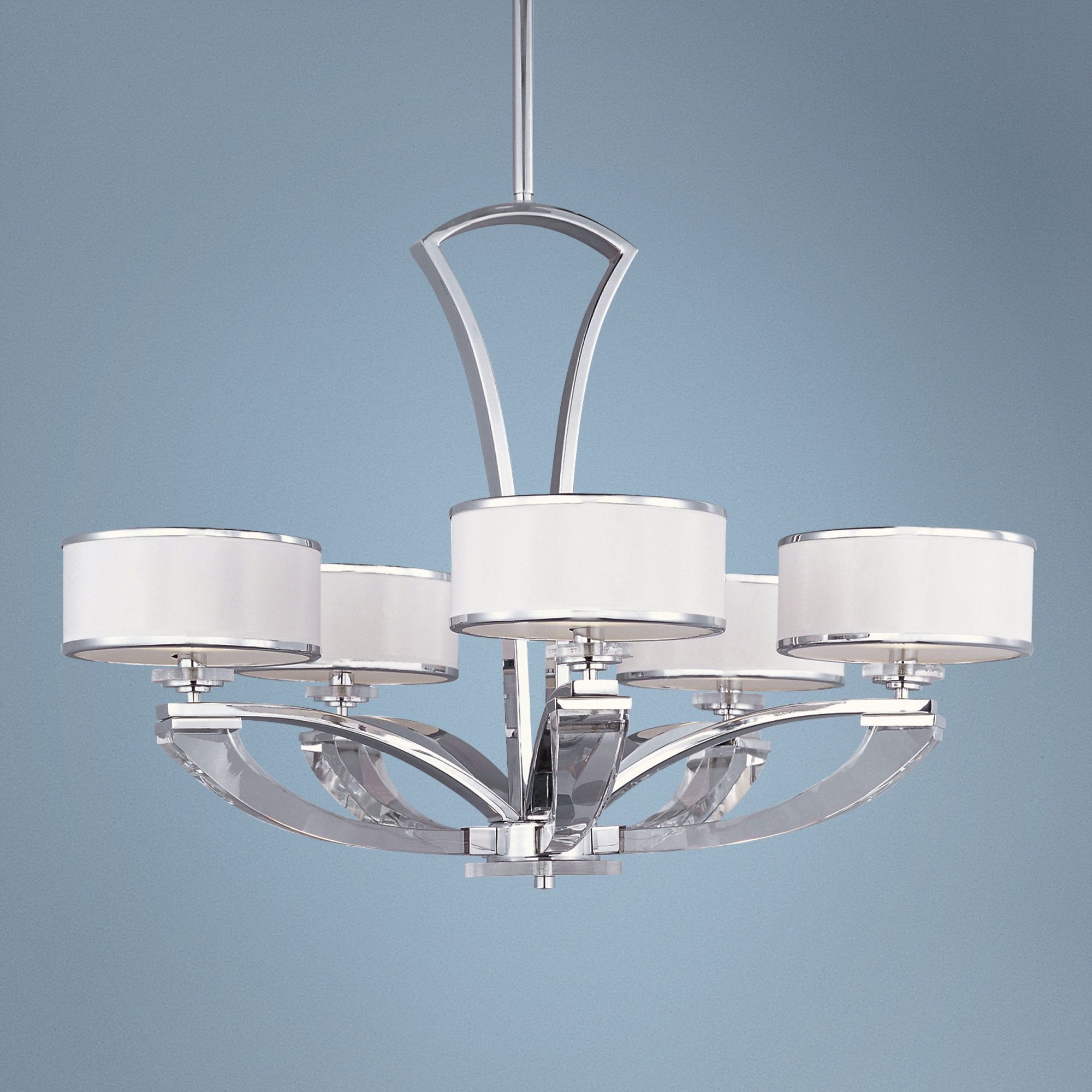 Maxim Metro 34" Wide 5-Light Polished Chrome Chandelier