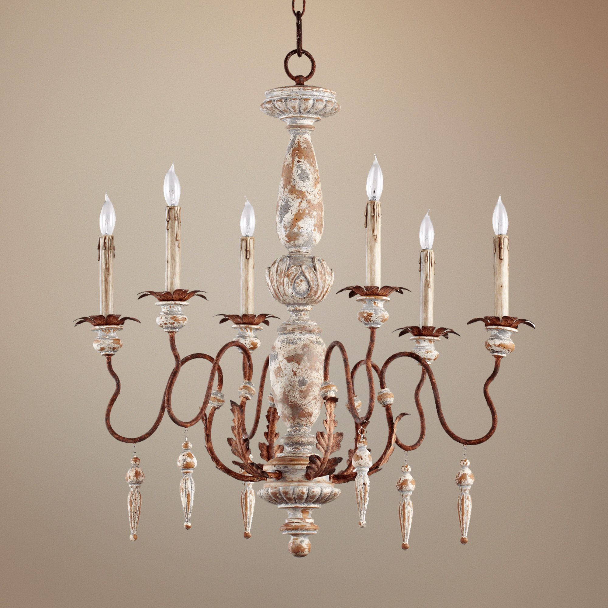Quorum La Maison 28" Wide 6-Light Manchester Grey Chandelier
