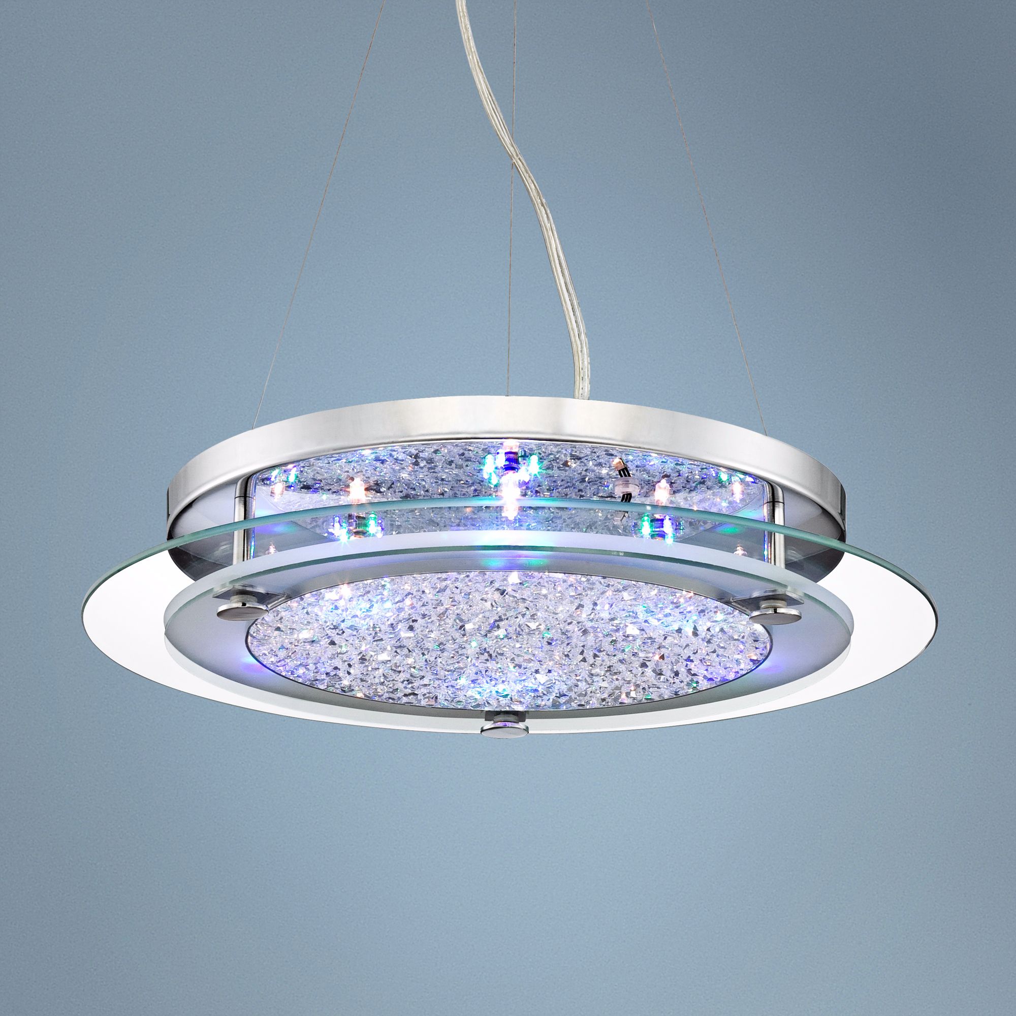 Possini Euro LED 6-Light Crystal Pendant Light