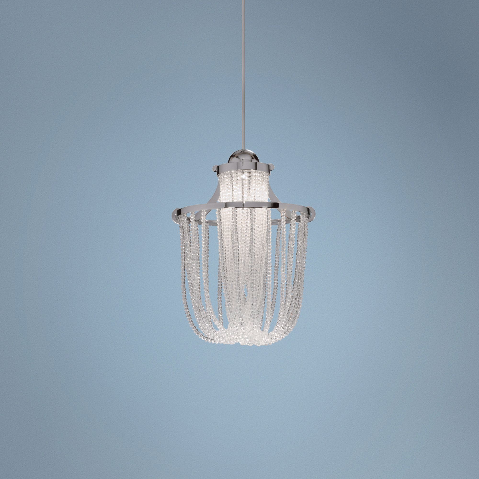 WAC Cascade 7 1/2" Wide Chrome LED Pendant Light