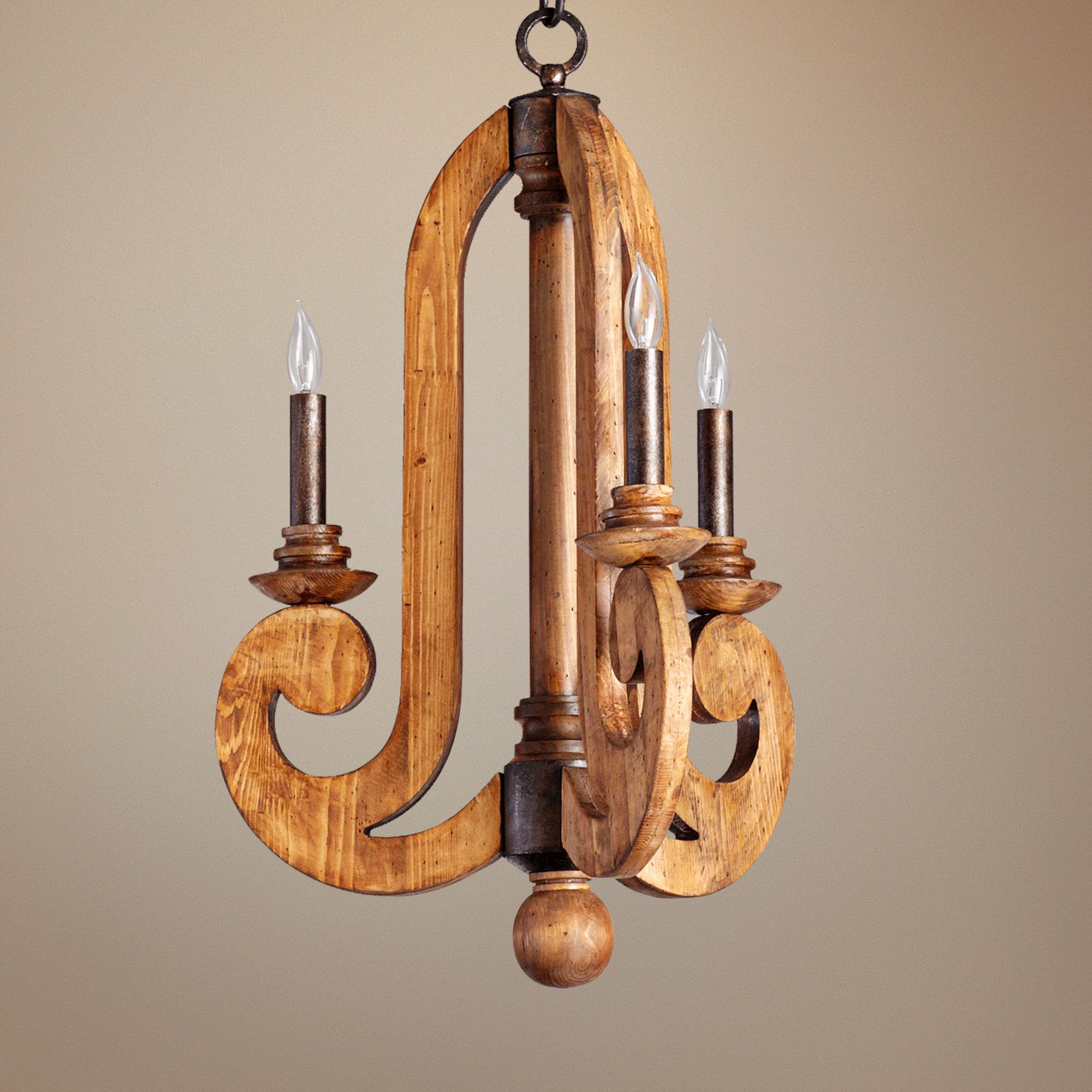 Quorum Ashford 3-Light 18 1/2" Wide Provincial Chandelier