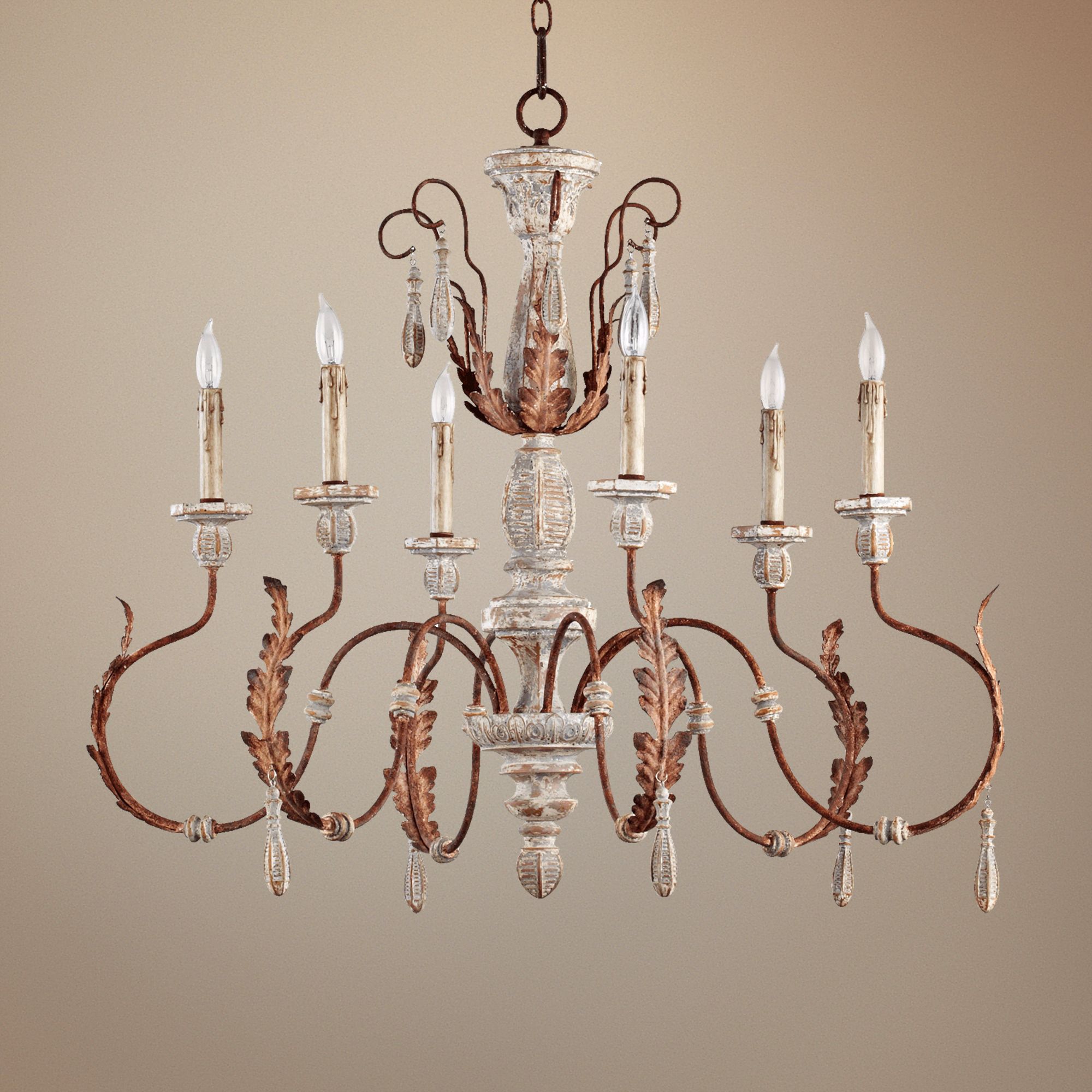 Quorum La Maison 6-Light 35 1/2" Manchester Grey Chandelier