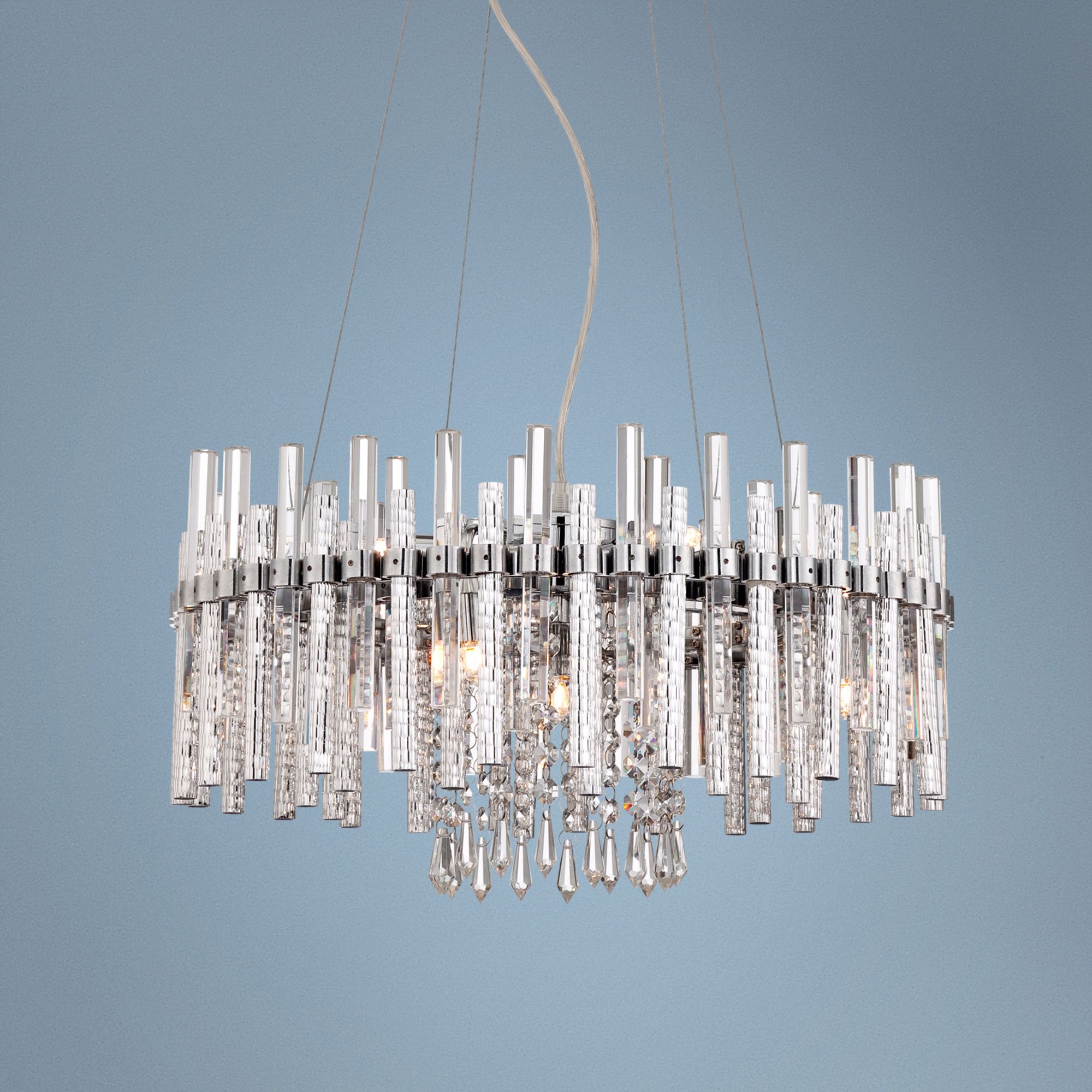 Vienna Full Spectrum 18" Wide Crystal and Chrome Chandelier