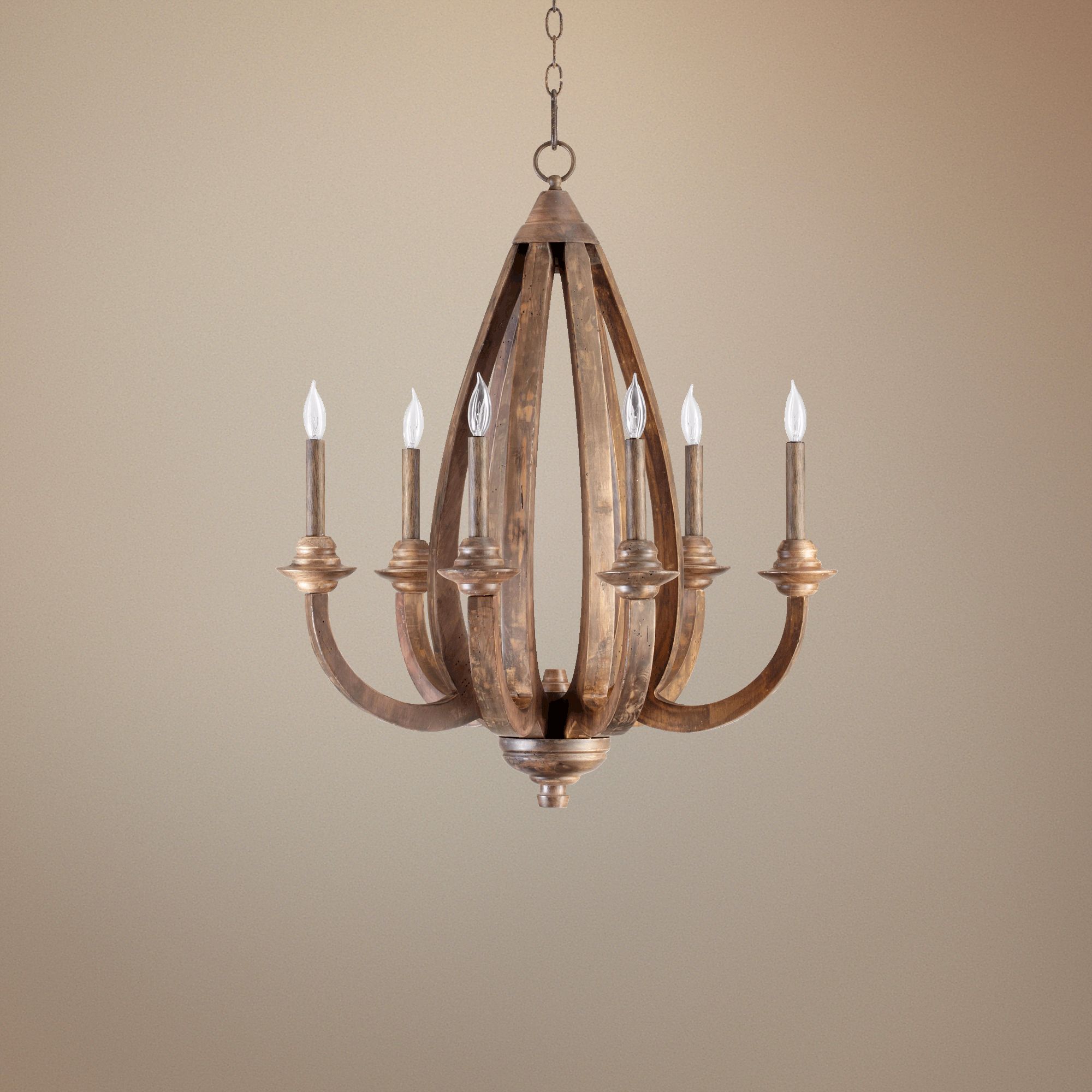 Quorum Telluride 6-Light 25" Wide Oiled Bronze Chandelier