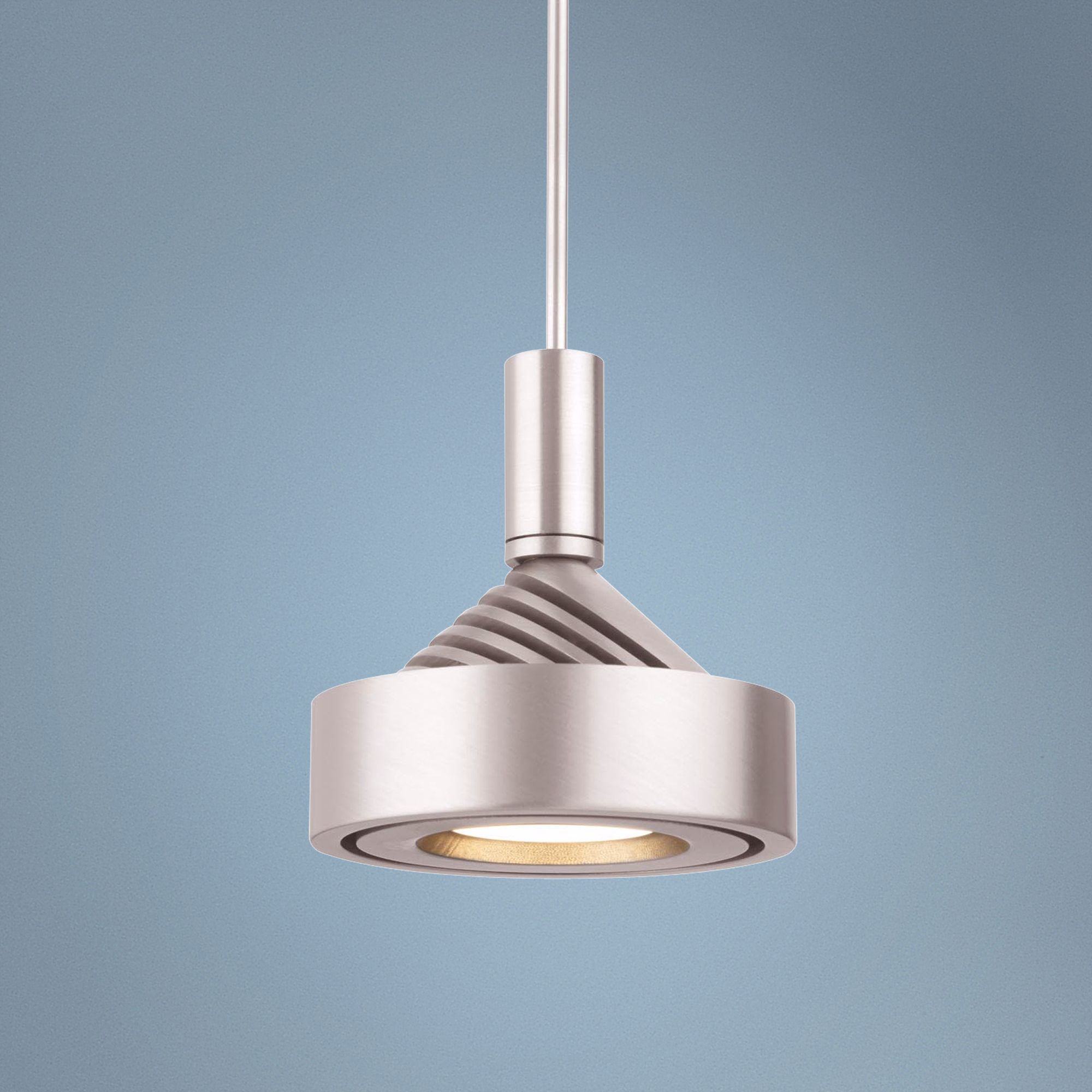 Forecast Yo-Yo LED 4 1/2" Wide Satin Nickel Mini Pendant