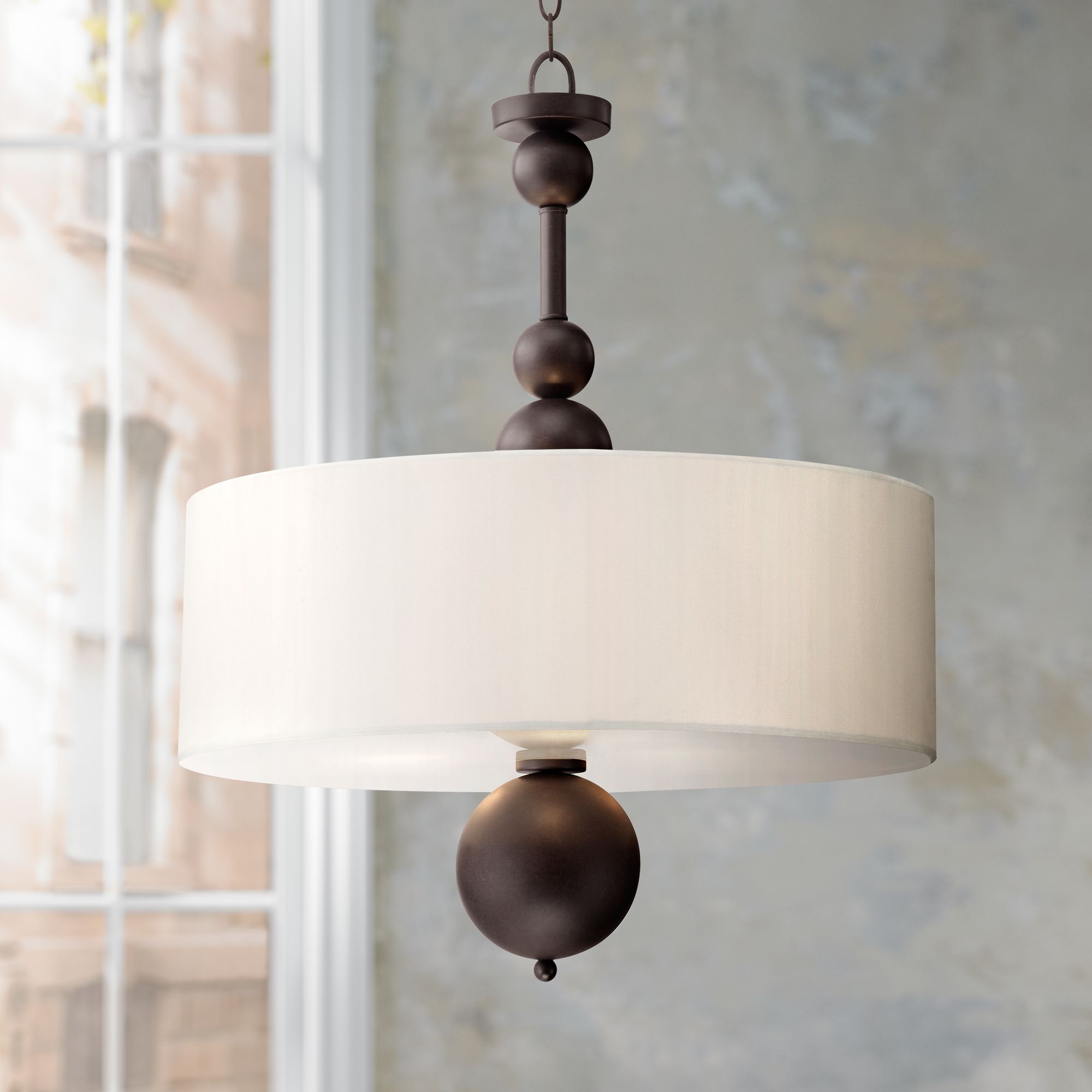Barnaby 24" Wide Bronze Chandelier