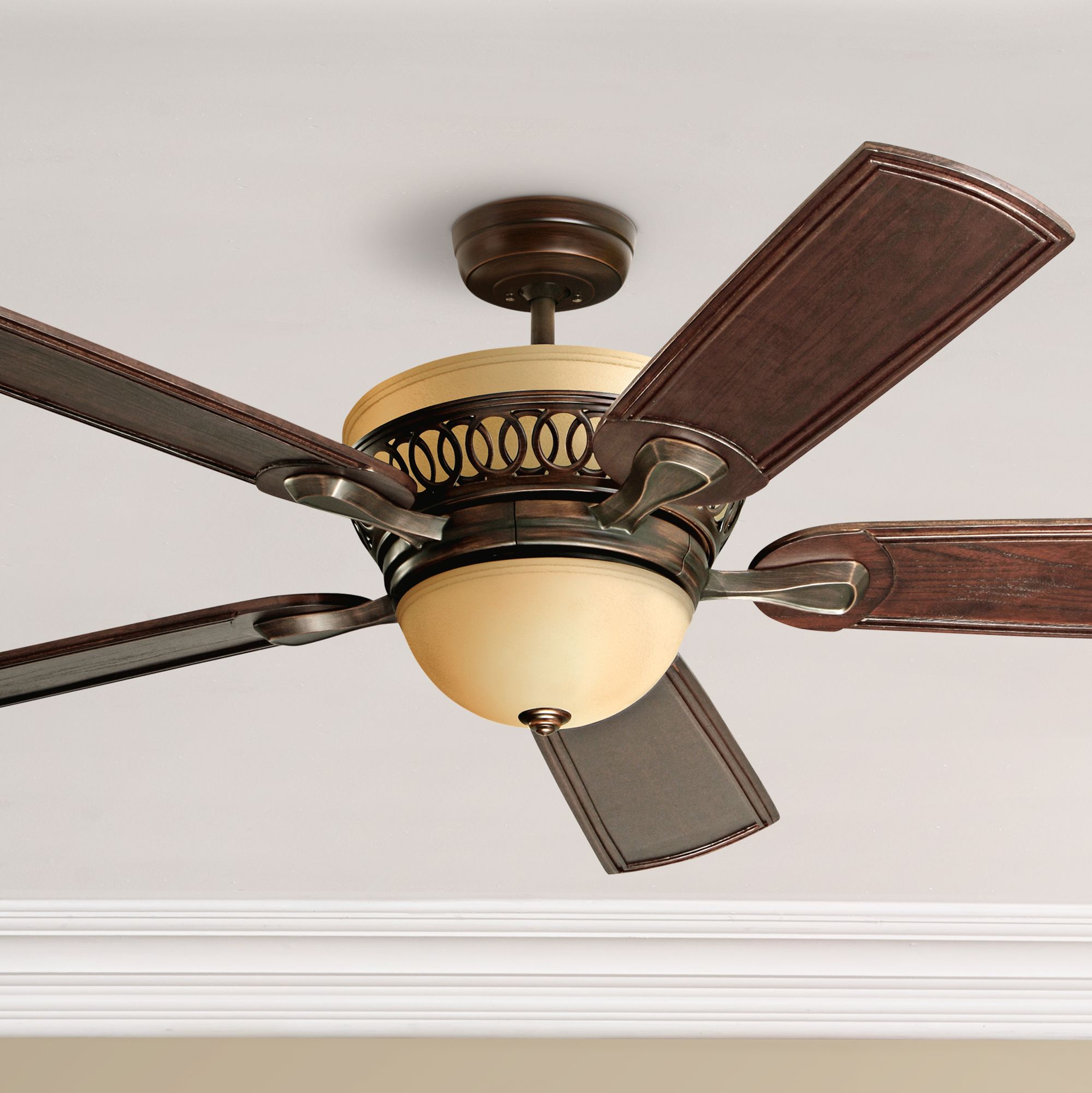 54" Emerson Braddock Bronze Ceiling Fan with Light Kit