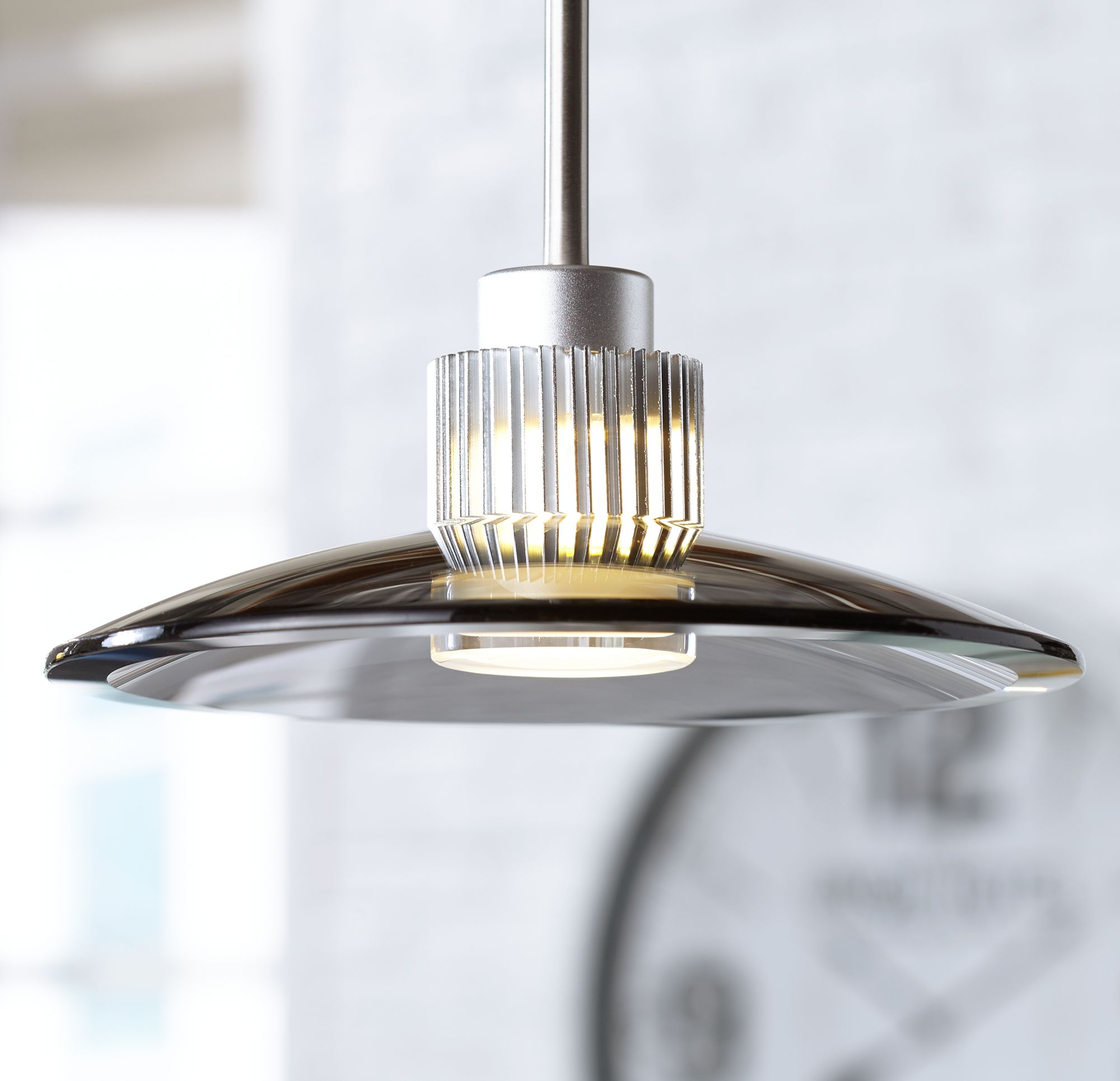Smoky Black Glass LED Pendant Light