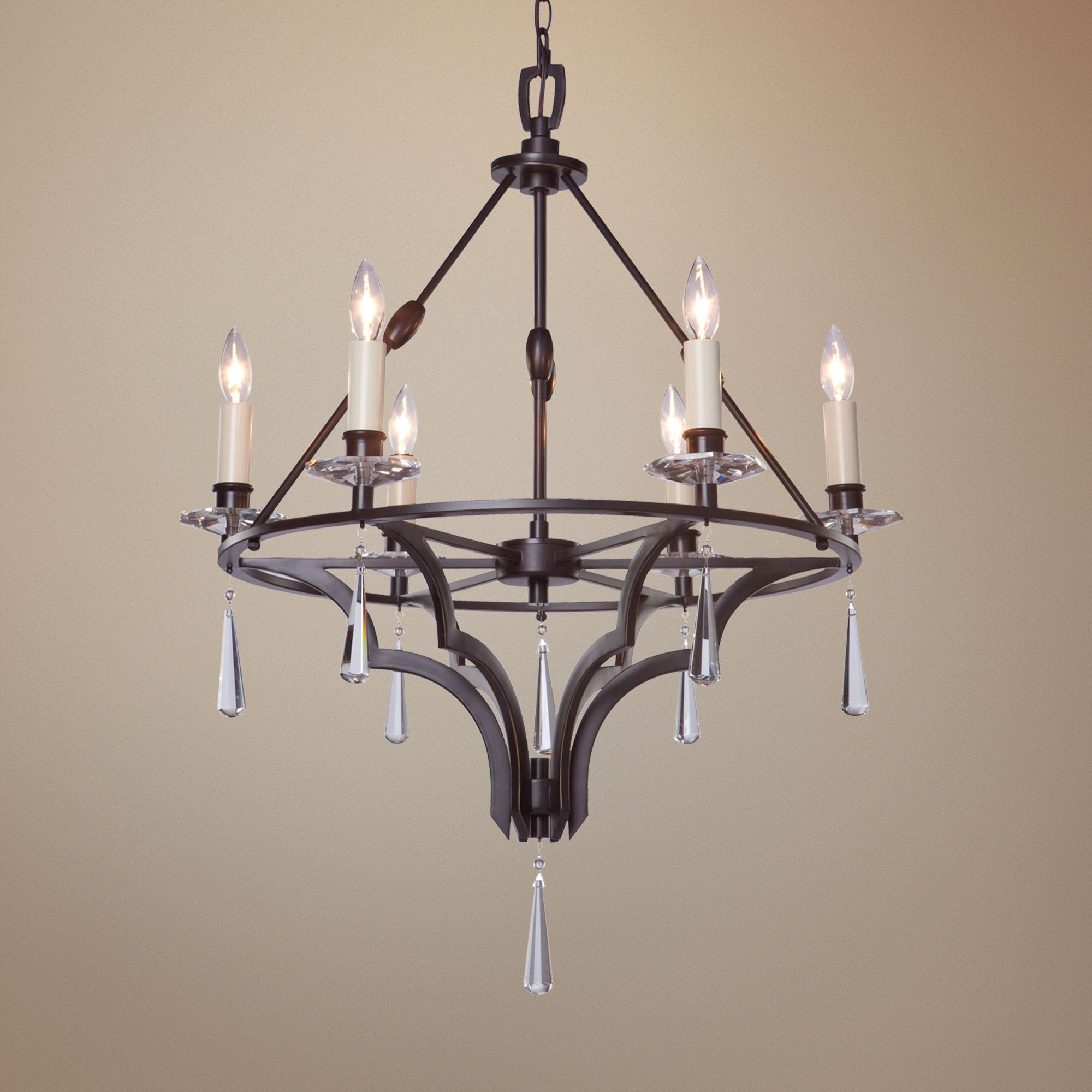 Artcraft Balmoral 6-Light 27" Wide Bronze Chandelier