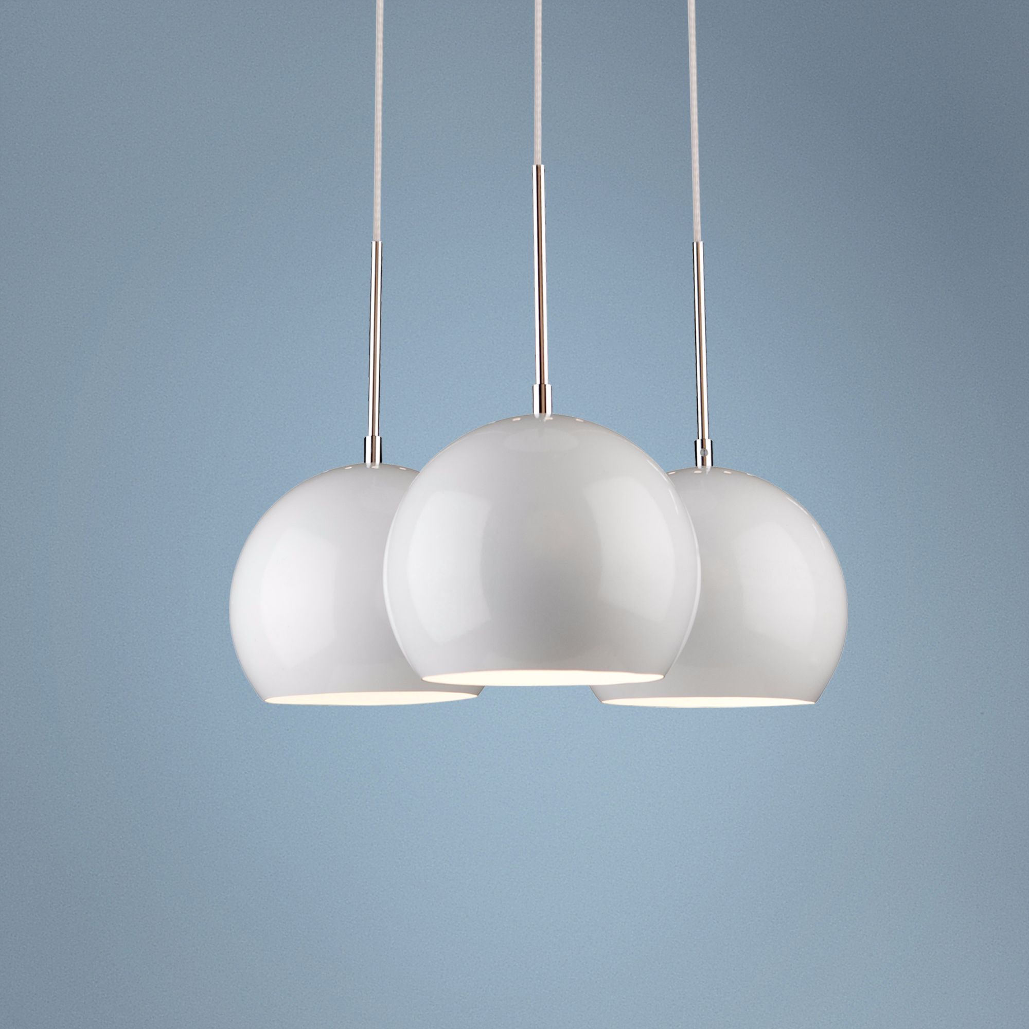 Artcraft On the Spot 3-Light 18" Wide White Pendant Light