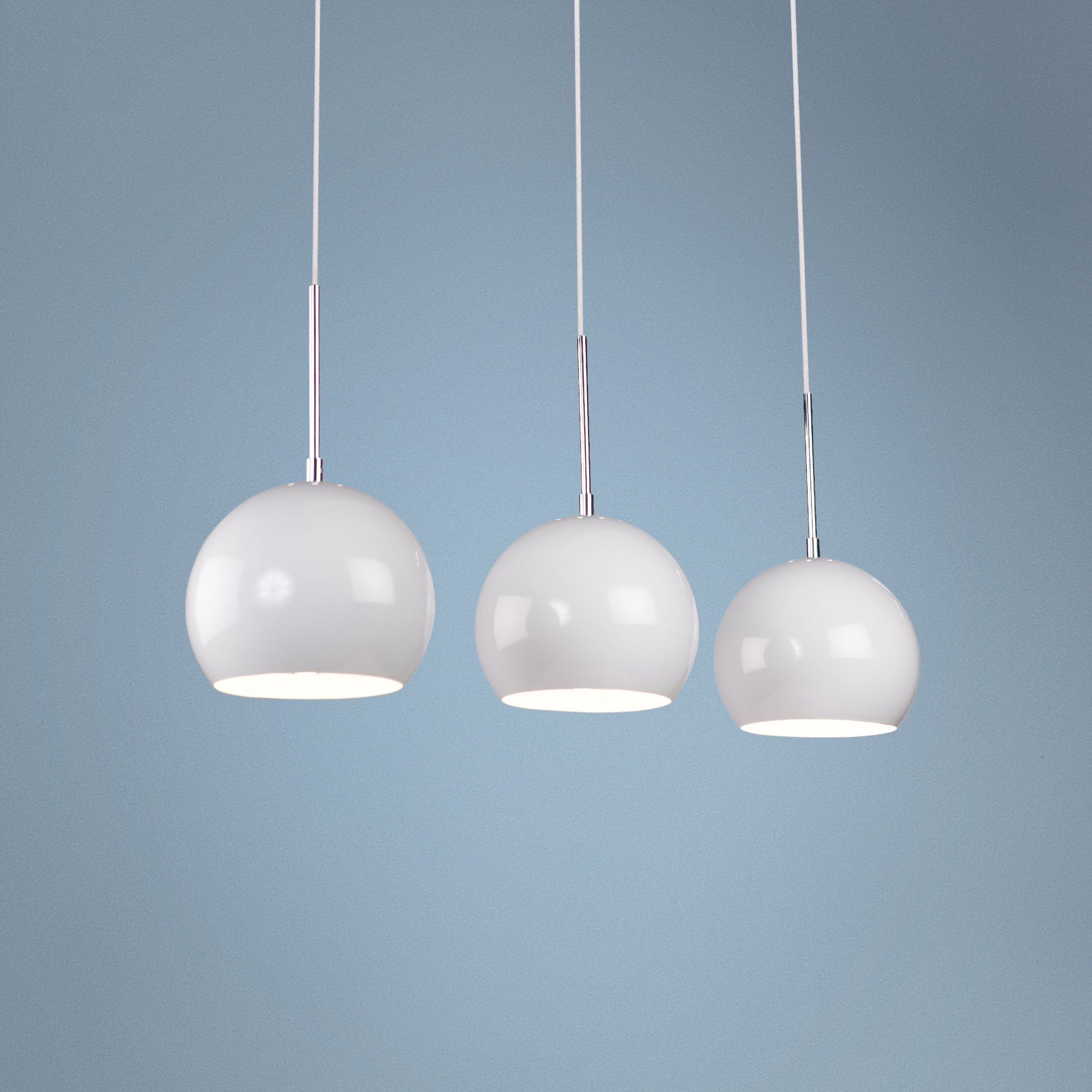 Artcraft On the Spot 3-Light 36" Wide White Pendant Light