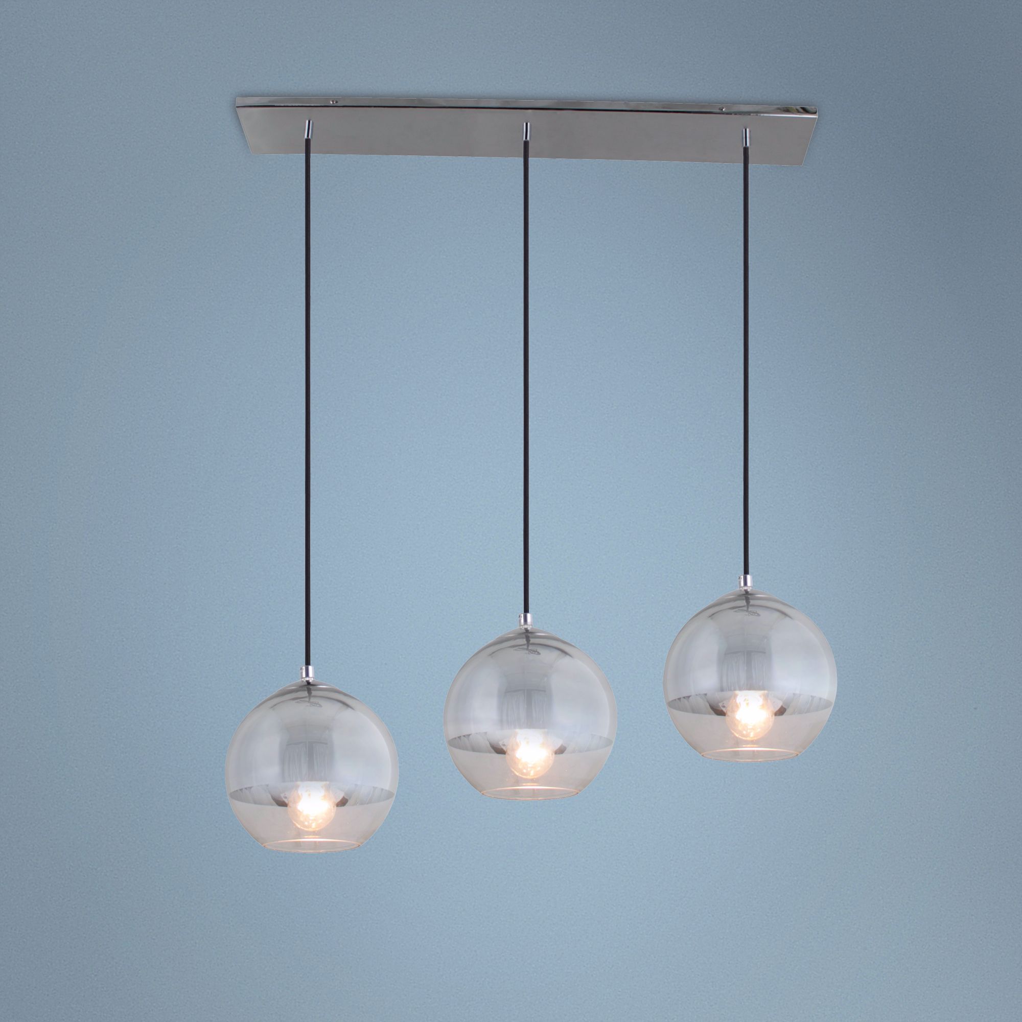 Artcraft Brooklyn 30" Wide Chrome Globe Pendant Light