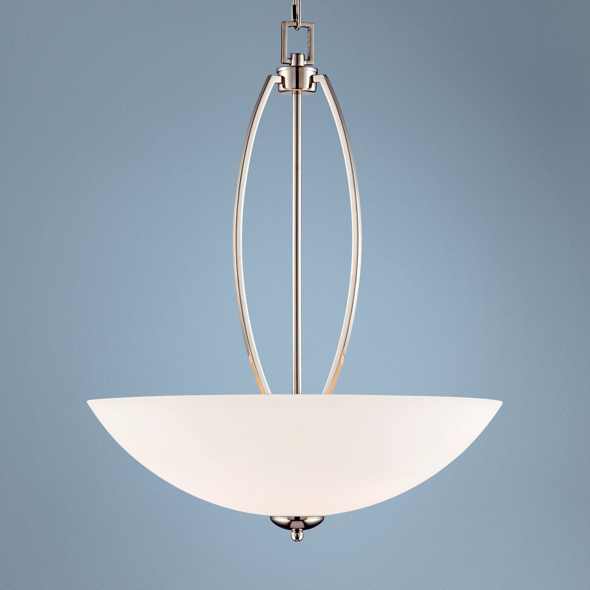 York 20" Wide White Glass Pendant Light