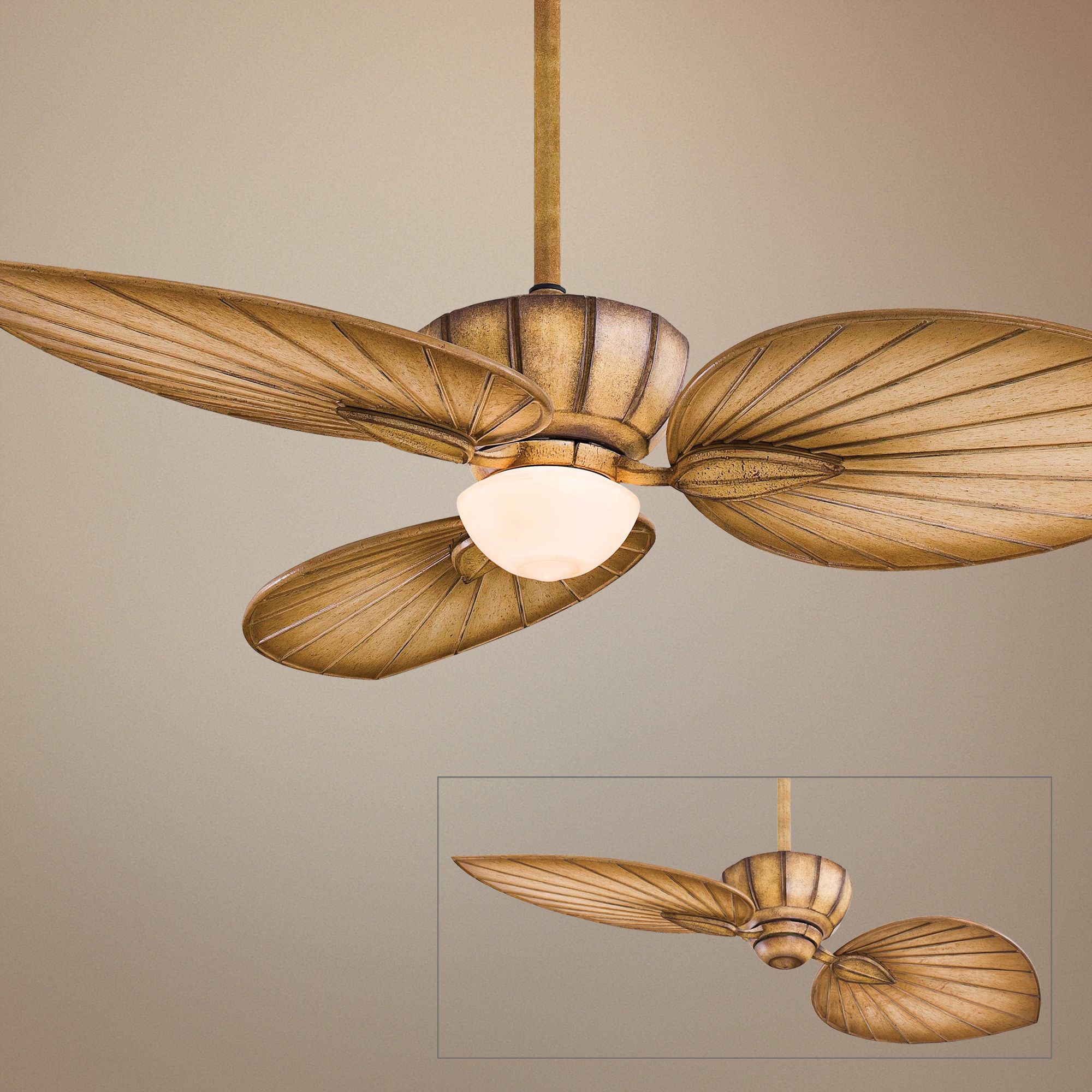 52" Minka Aire Terrana Bahama Beige Ceiling Fan with Light
