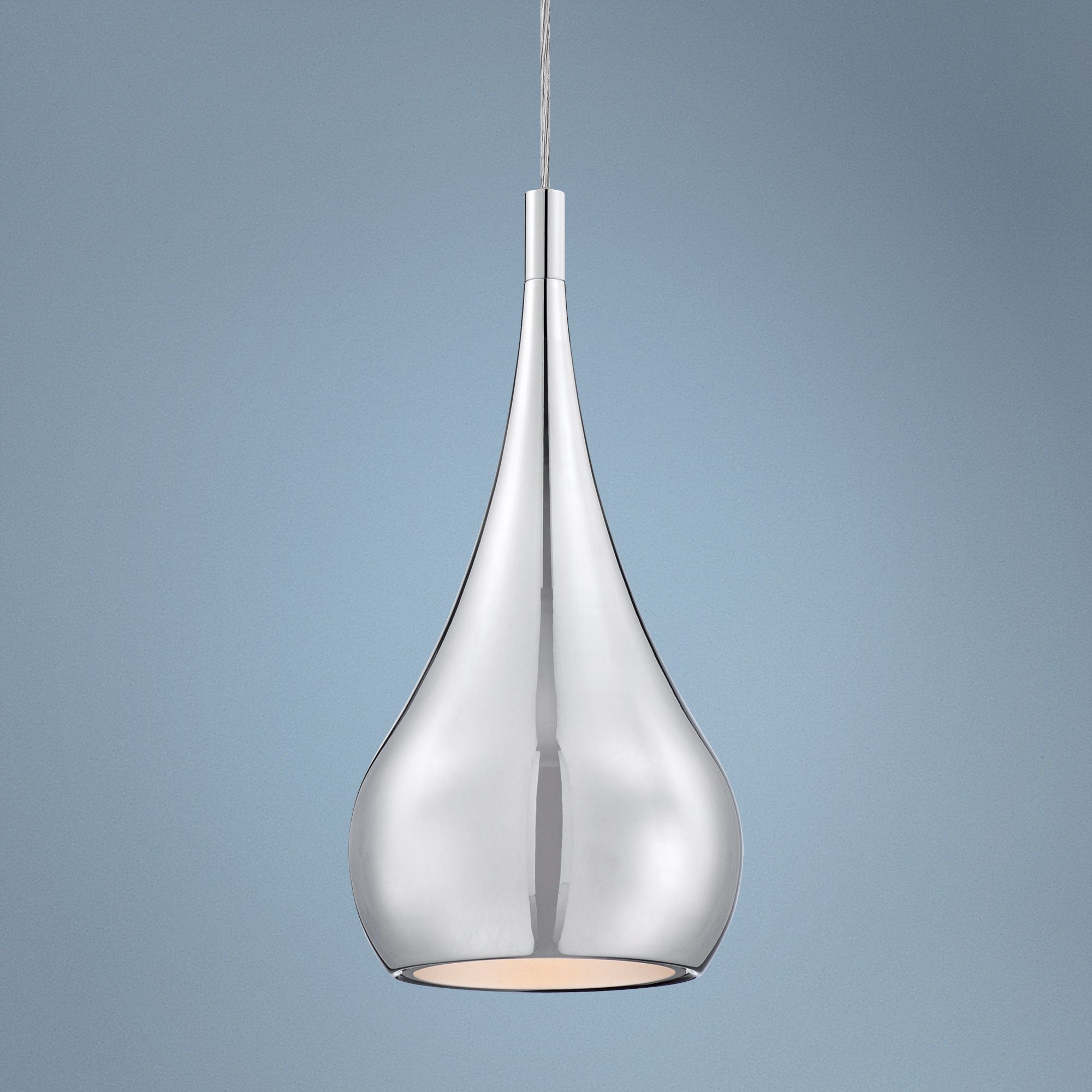 Possini Raindrop 9 1/2" Wide Chrome Mini Pendant Light