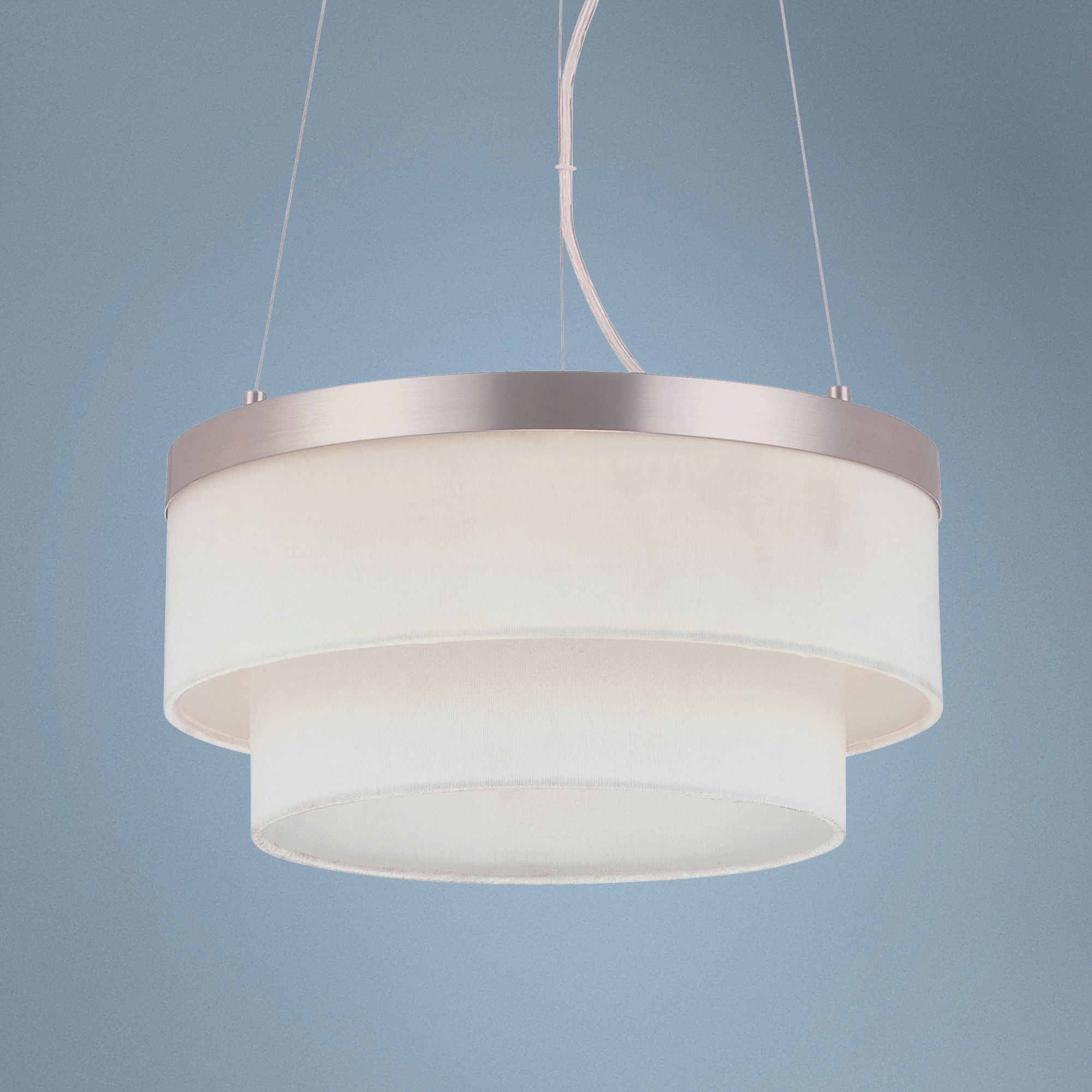 Forecast Channel LED 13" Wide Satin Nickel Pendant Light