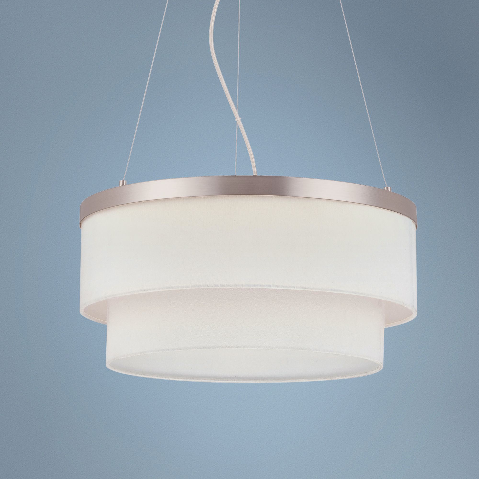 Forecast Channel LED 17" Wide Satin Nickel Pendant Light