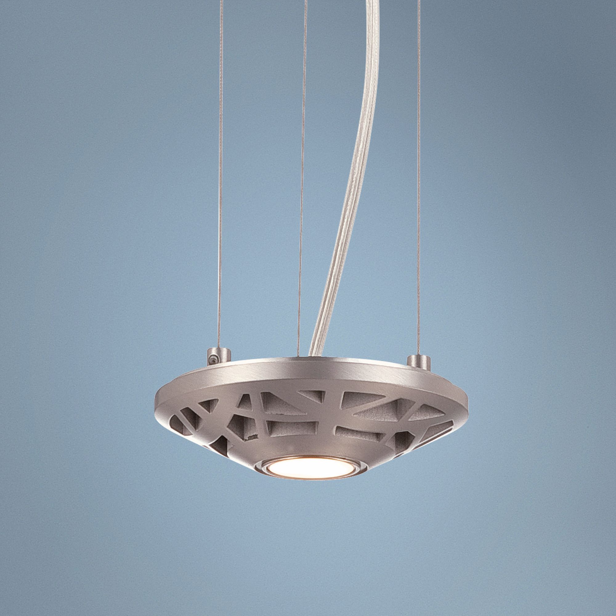 Forecast Amsta LED 5" Wide Satin Nickel Mini Pendant