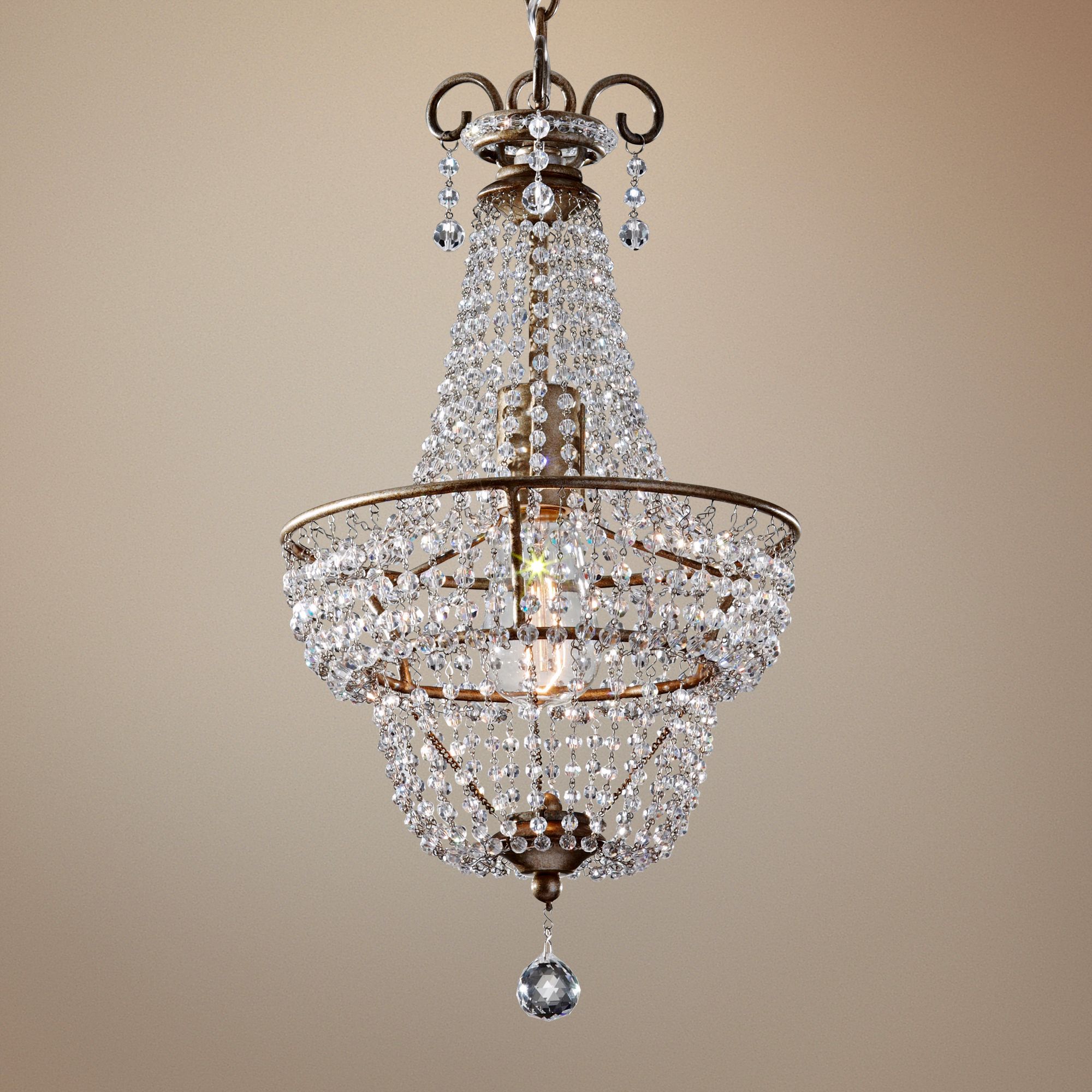 Murray Feiss Dutchess 10" Wide Silver Pendant Chandelier
