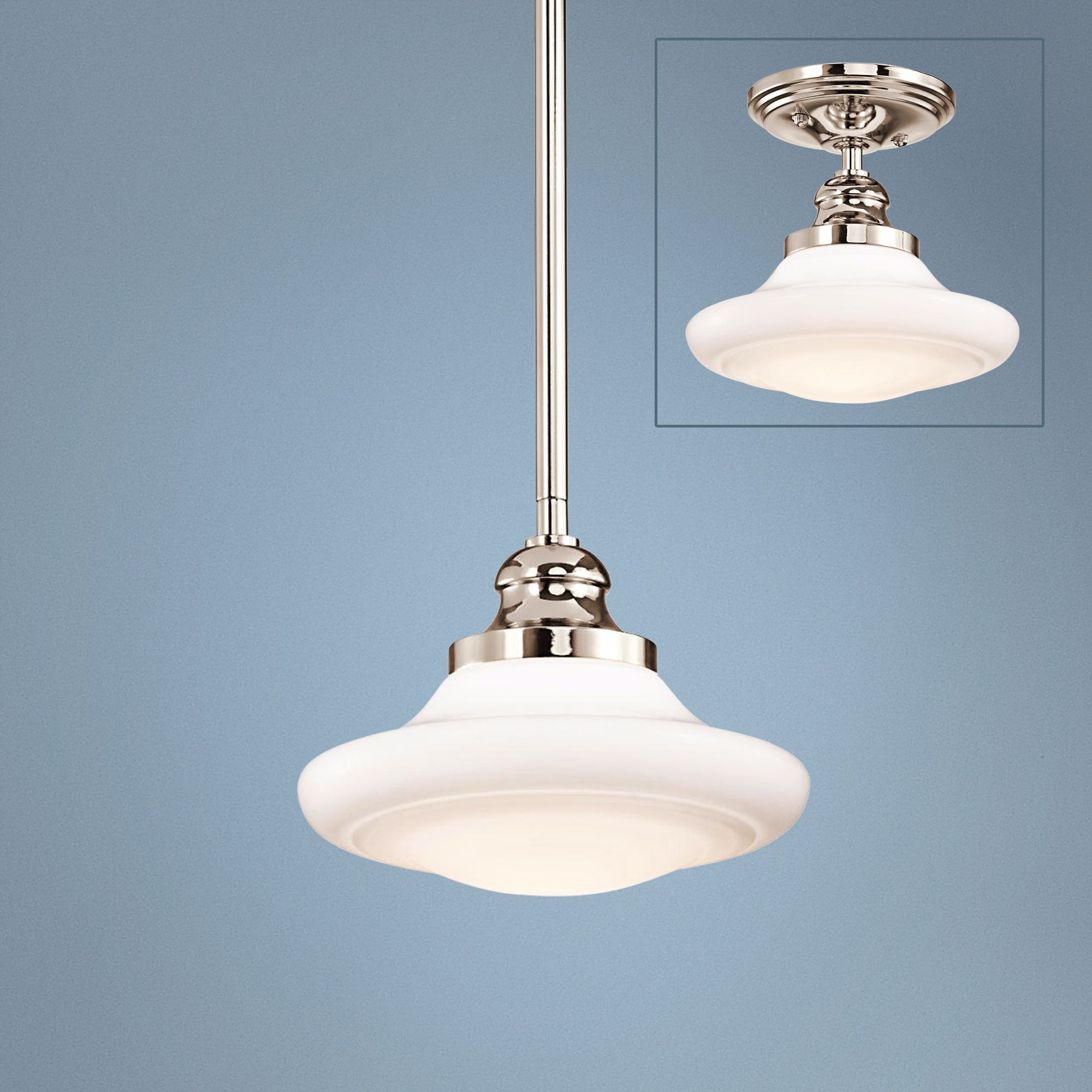 Kichler Keller 8" Wide Polished Nickel Pendant Light