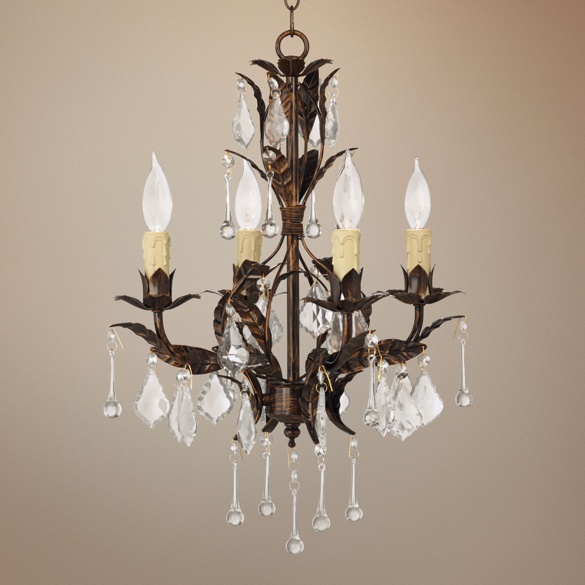 Kathy Ireland Venezia 4-Light 16 1/2" Wide Bronze Chandelier