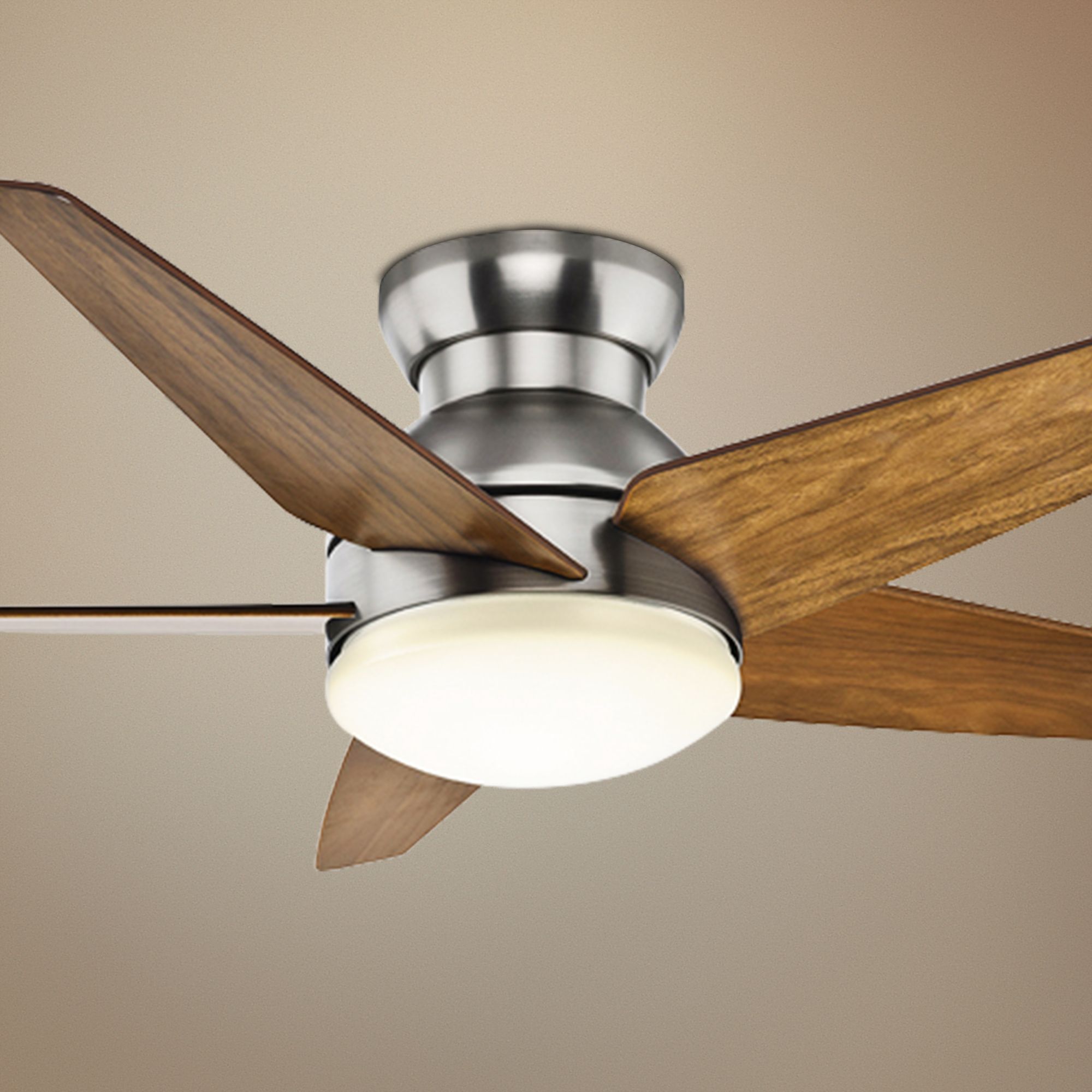 52" Casablanca Isotope Walnut Blades Nickel Ceiling Fan