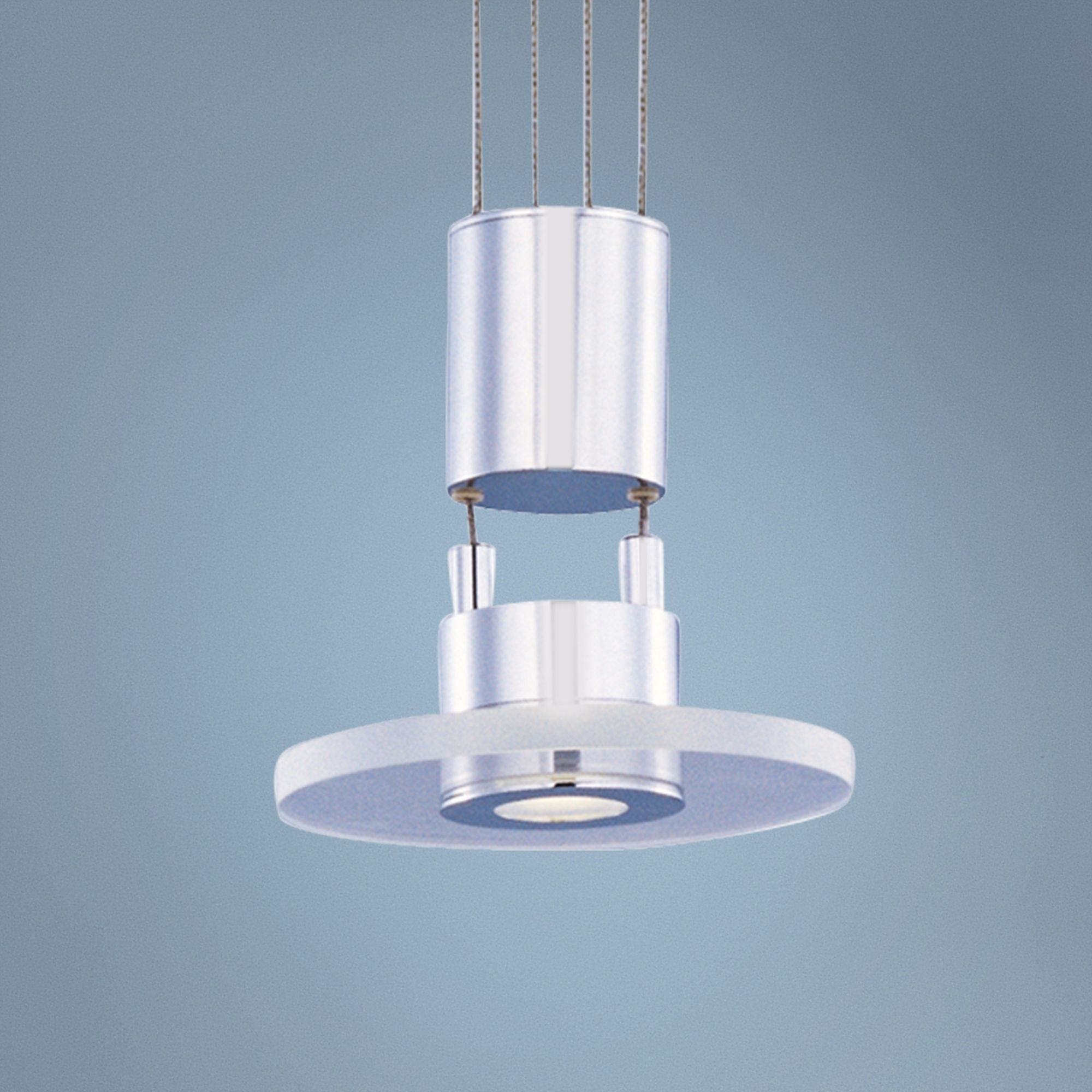 ET2 Halo 6" Wide Chrome and Acrylic Mini Pendant Light