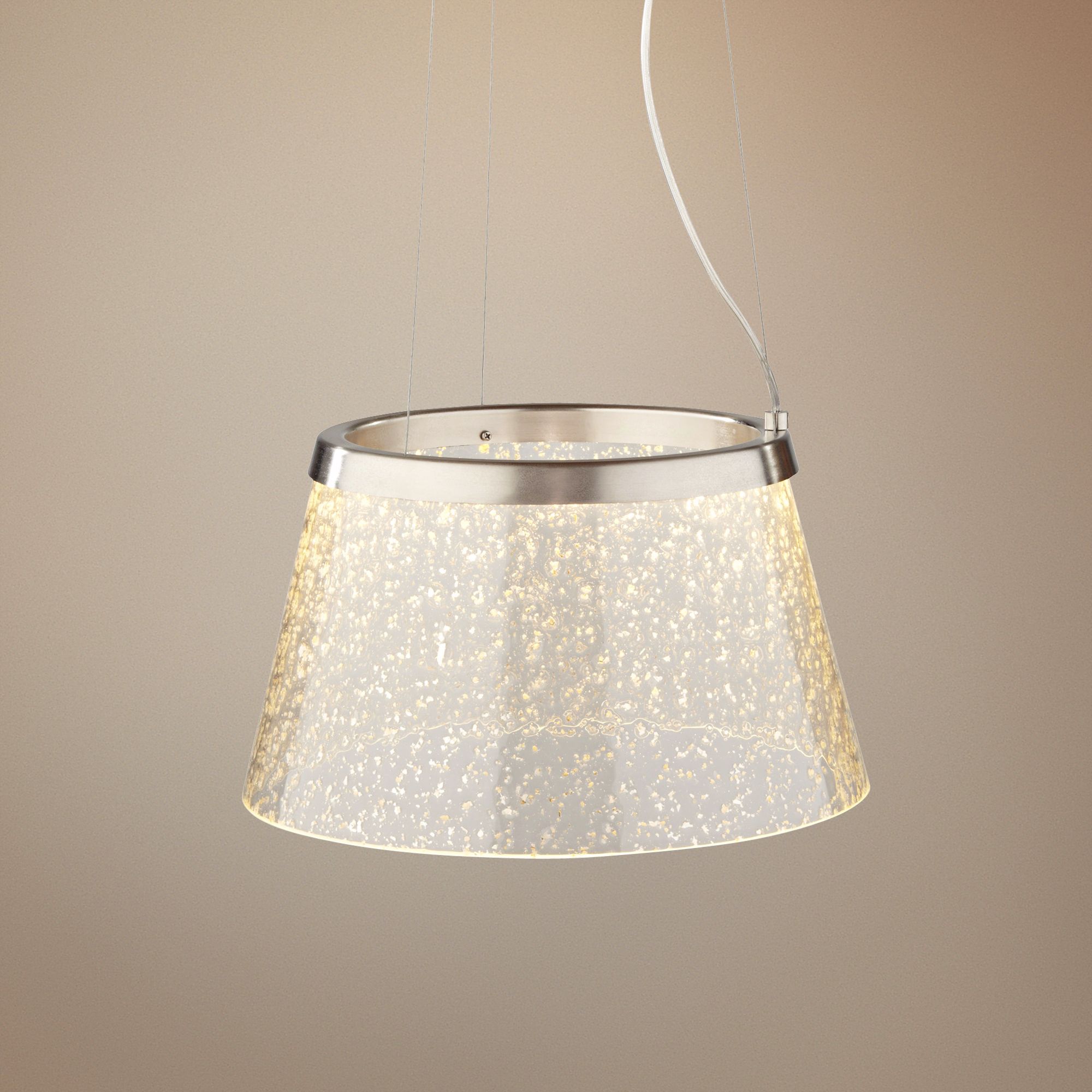 LBL Duke Suspension 15" Wide Nickel Pendant Light