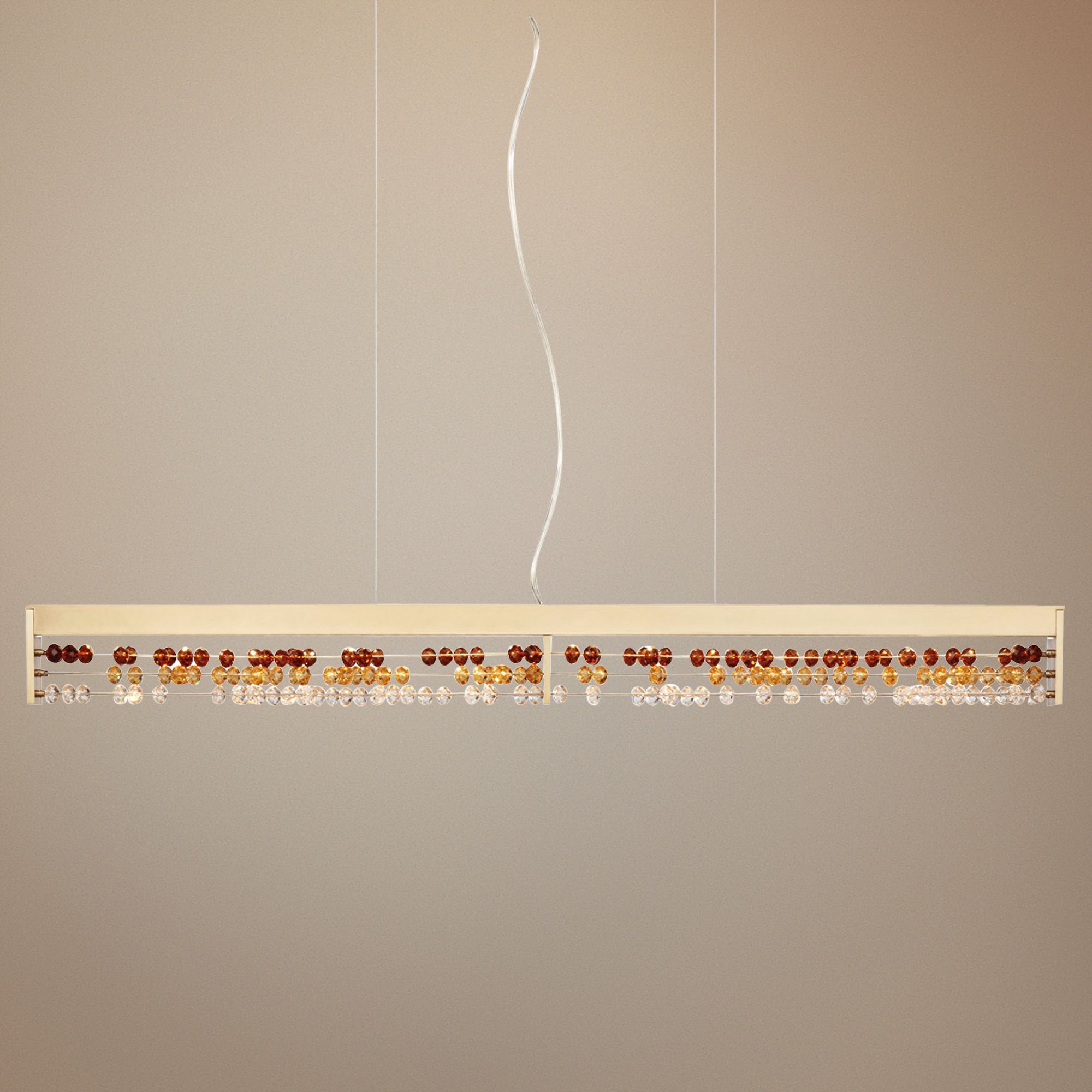 LBL Roka 36" Wide Beaded Suspension Island Pendant