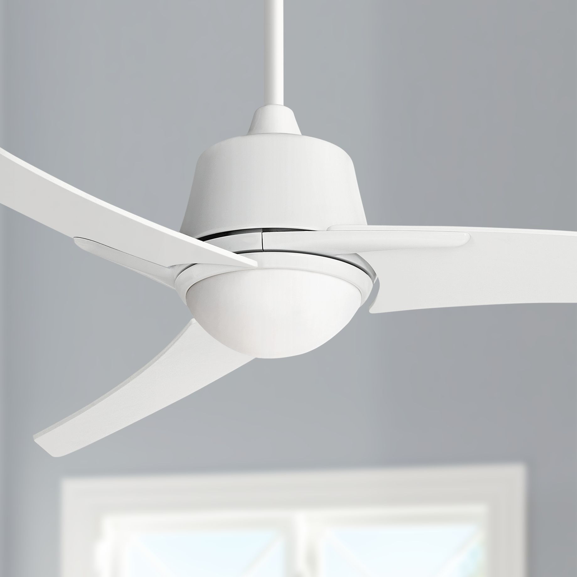 48" Casa Vieja Matrix White Ceiling Fan with Light