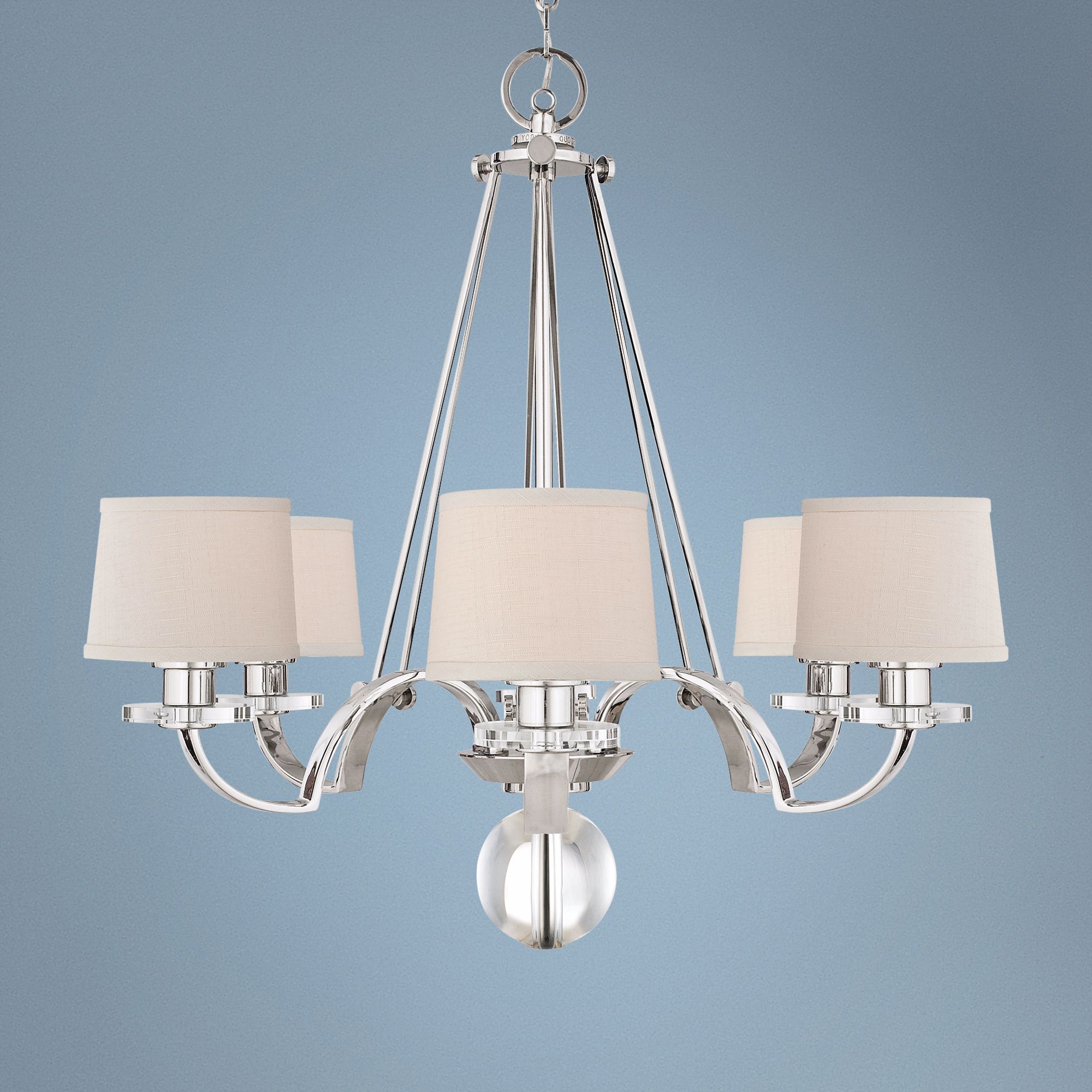 Quoizel Uptown Sutton Place Silver 31"W 6-Light Chandelier