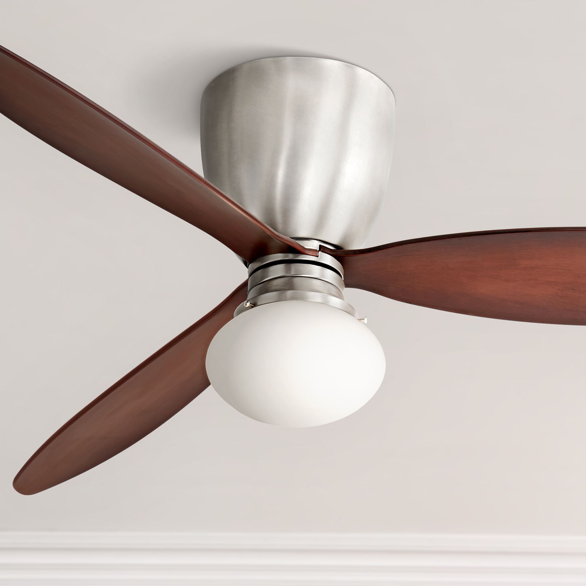 52" Casa Orbiter Opal Glass Espresso Hugger Ceiling Fan