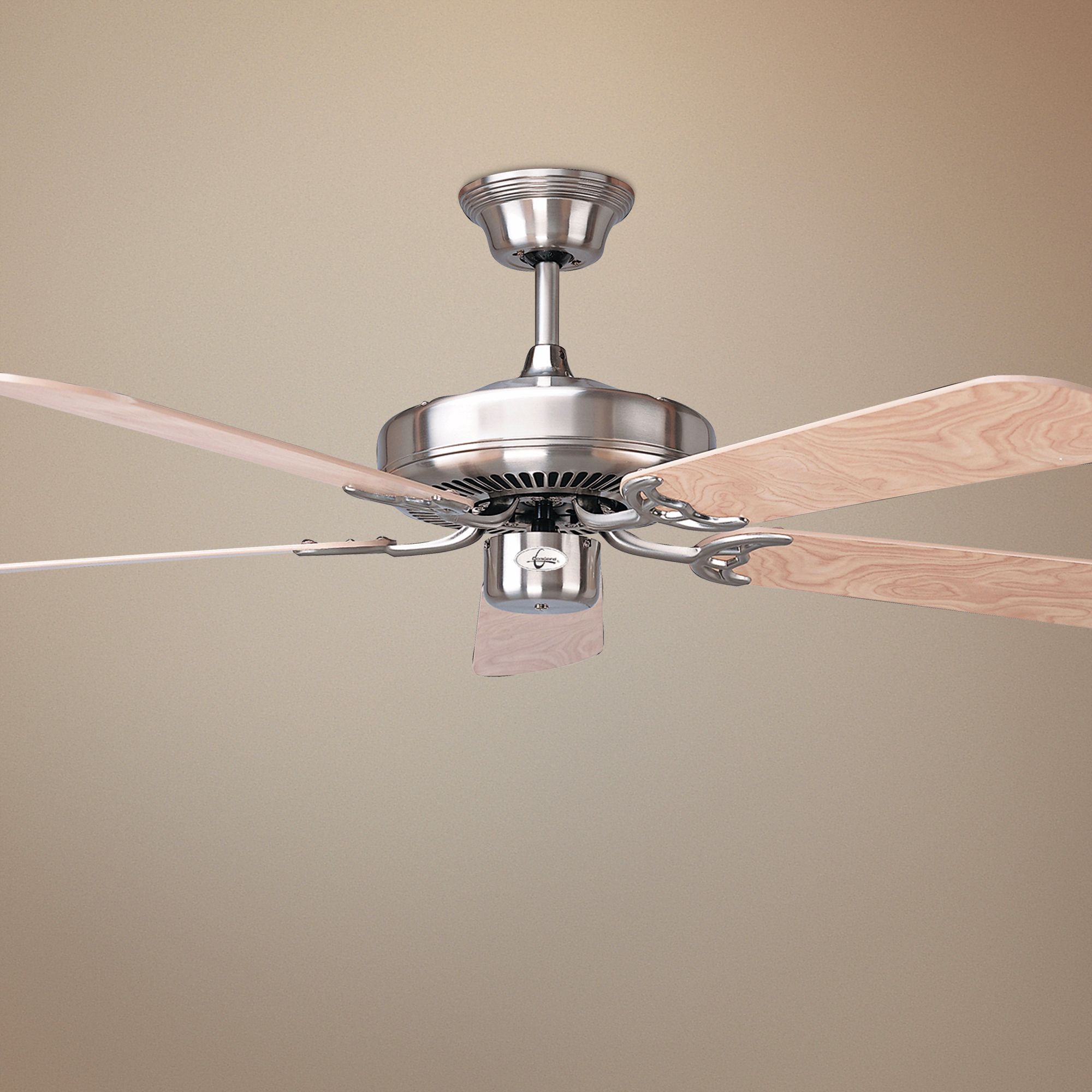 52" Decorama Pine Blades Stainless Steel Ceiling Fan