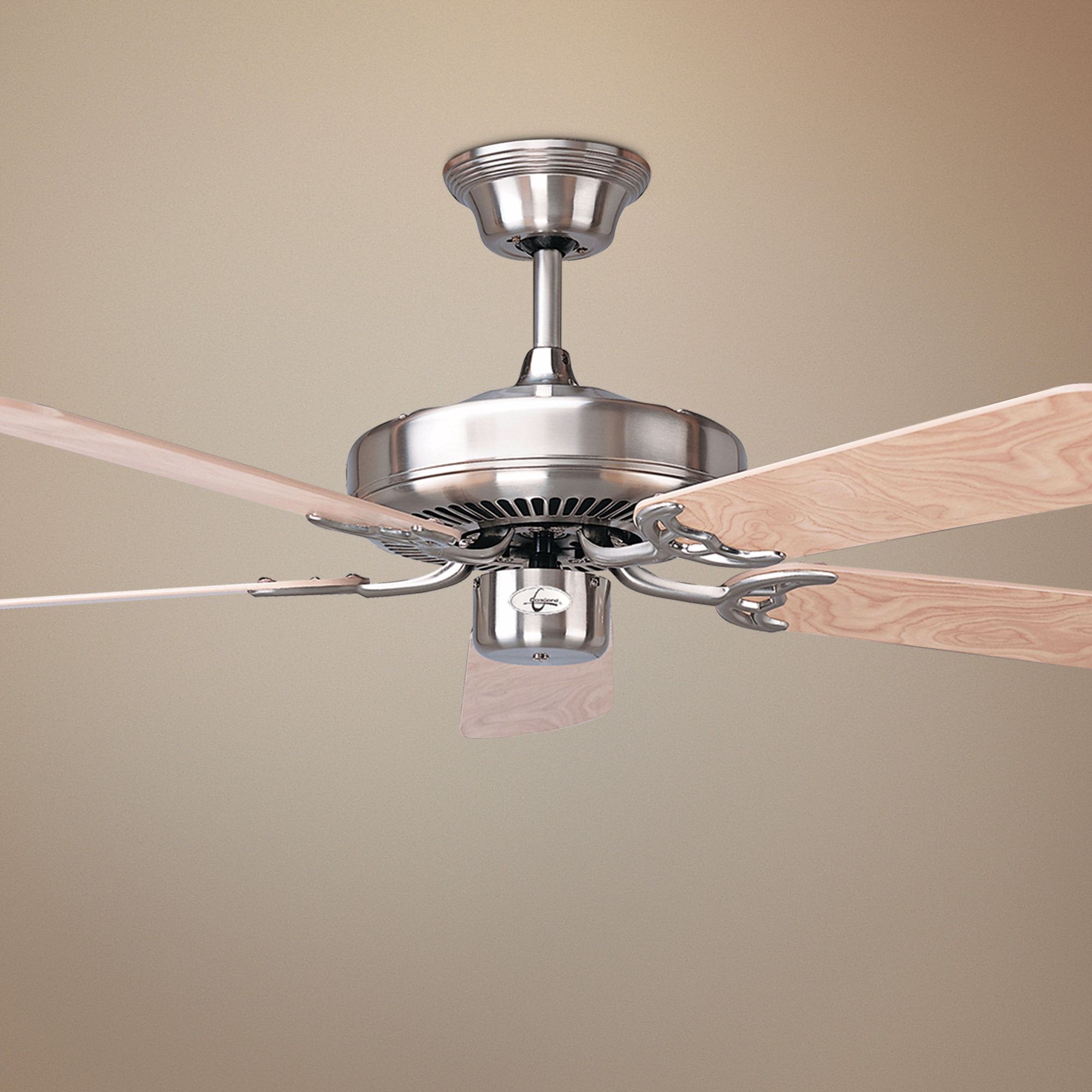 42" Decorama Stainles Steel and Pine Ceiling Fan