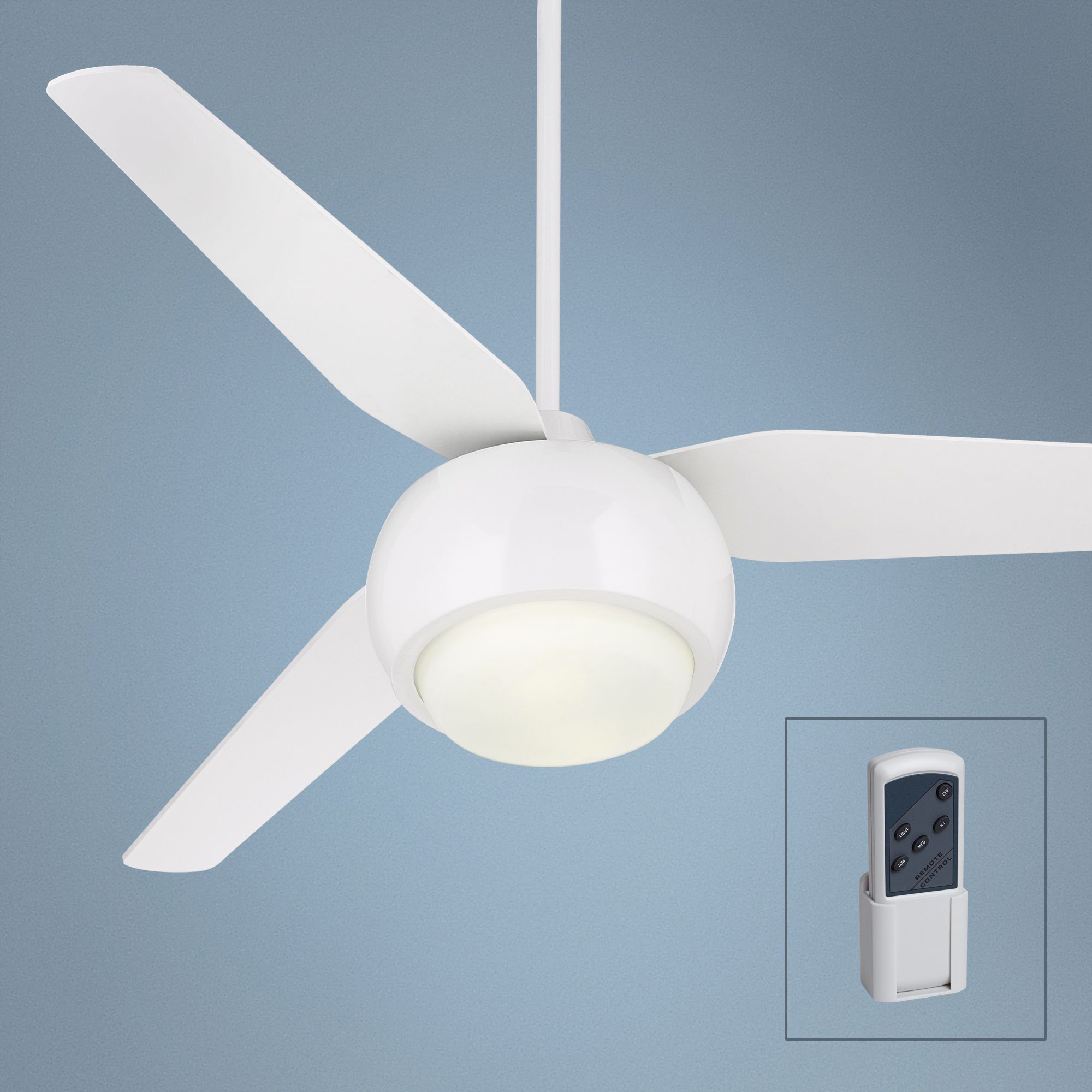 54" Casa Reaction White Ceiling Fan