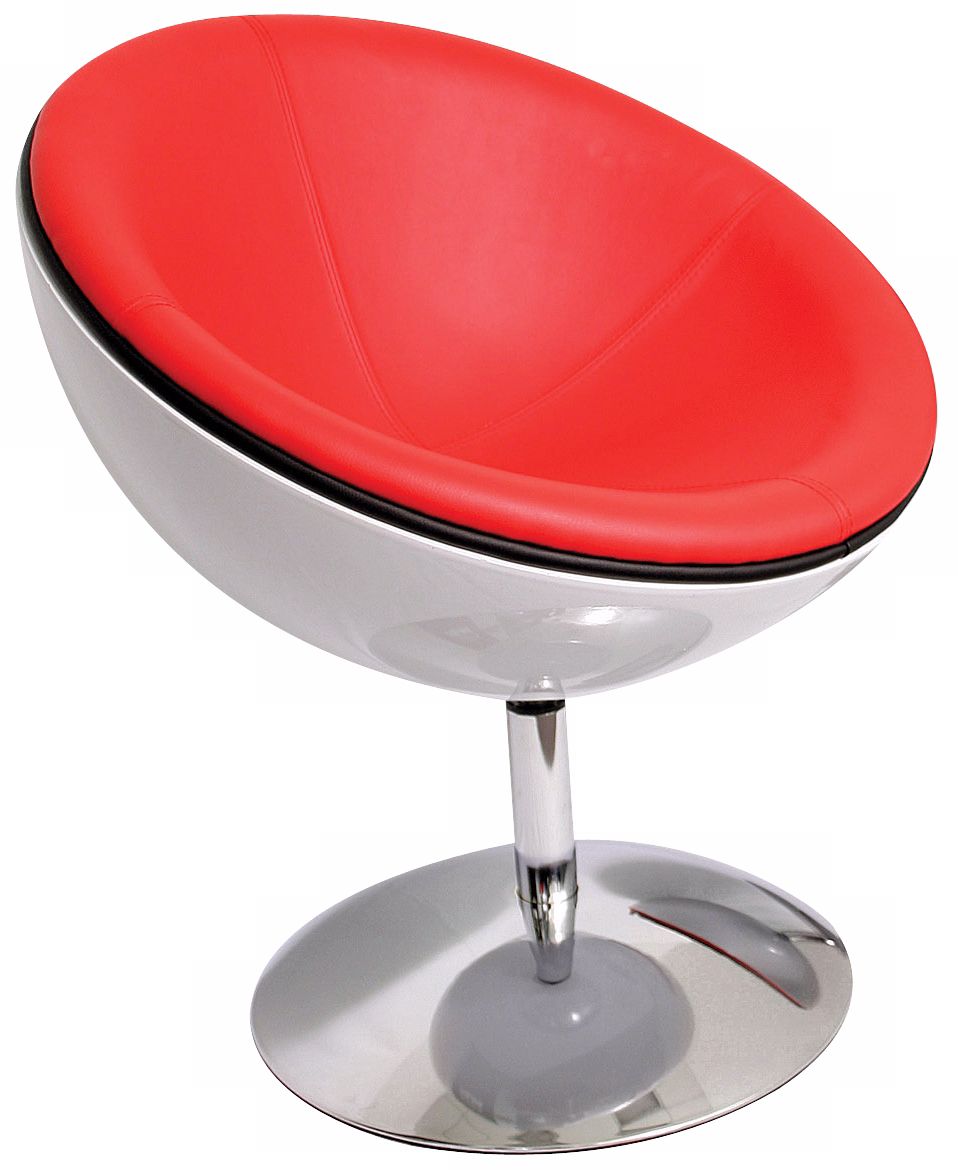 Red Lunar Lounger Swivel Chair