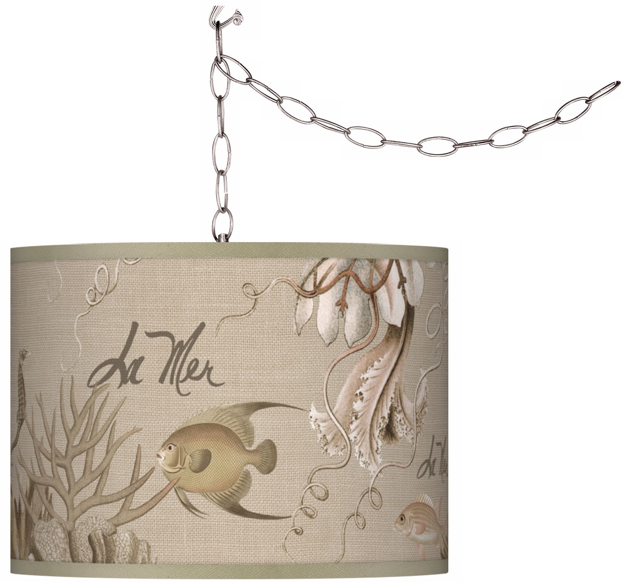 La Mer Jellyfish Plug-In Swag Chandelier