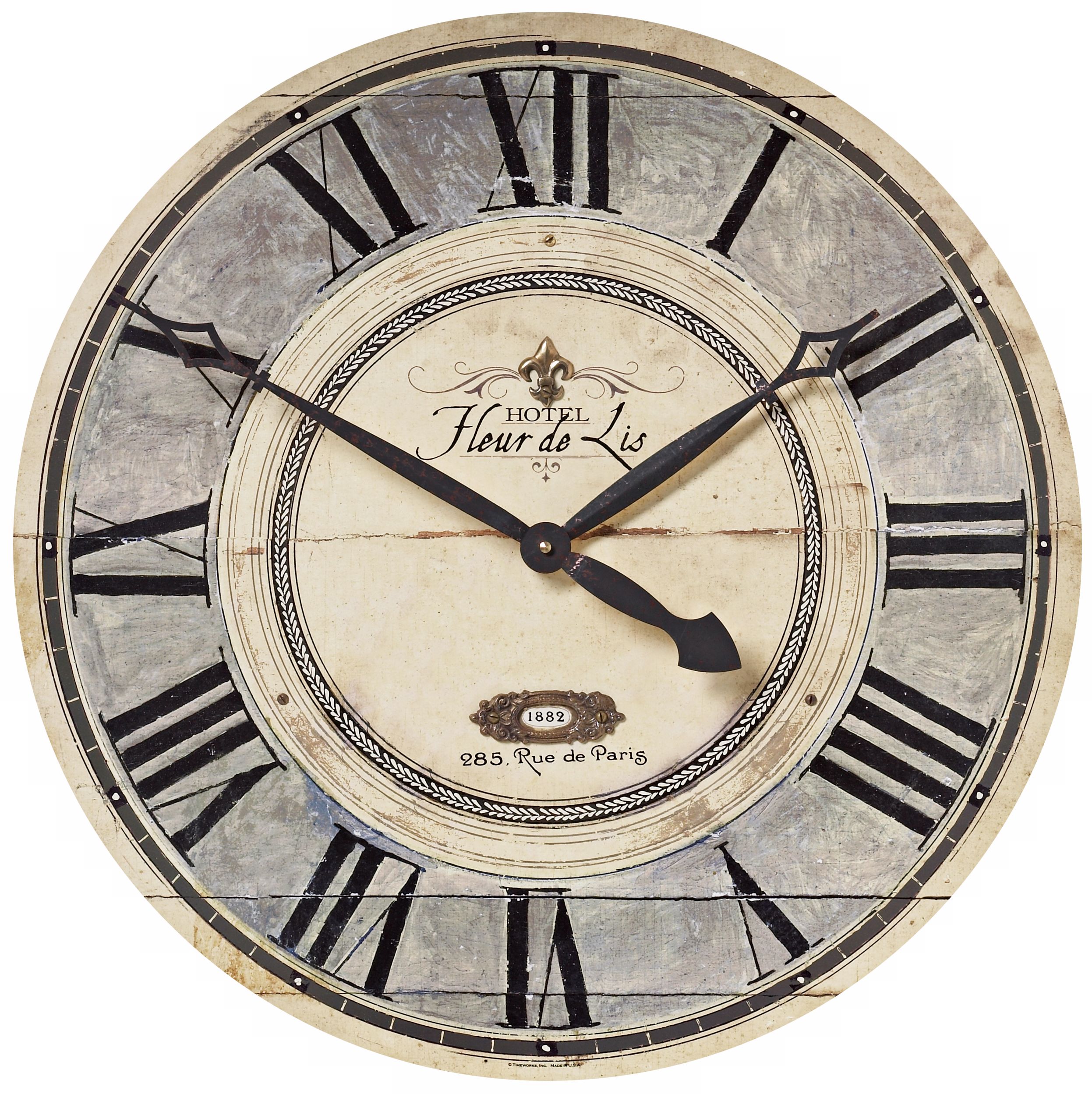 Hotel Style Fleur De Lys 23” Wall Clock