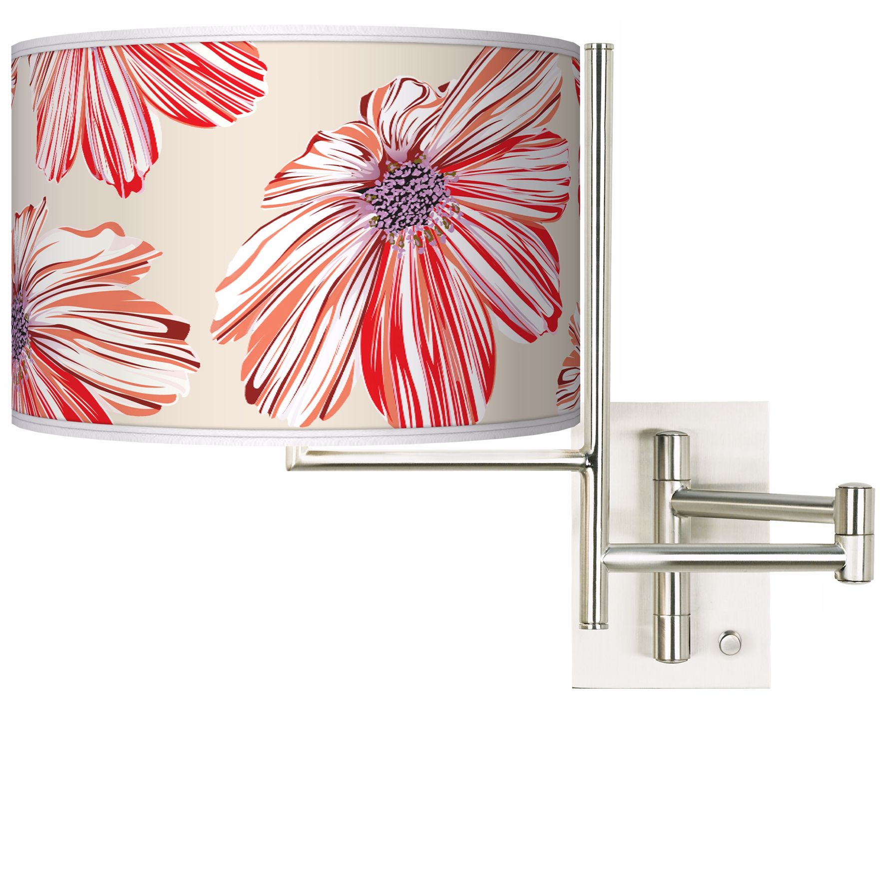 Ruby Floral Swing Arm Wall Light